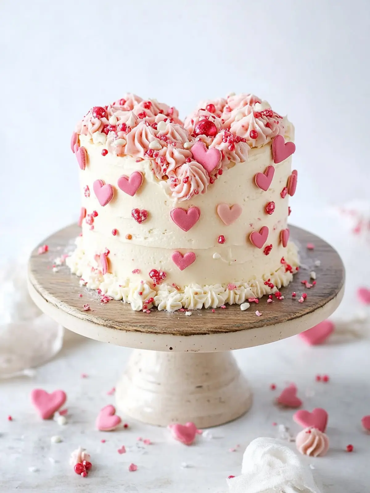 Heart Covered Valentine Cake: Impress with a Sweet Surprise 3 Heart Covered Valentine Cake