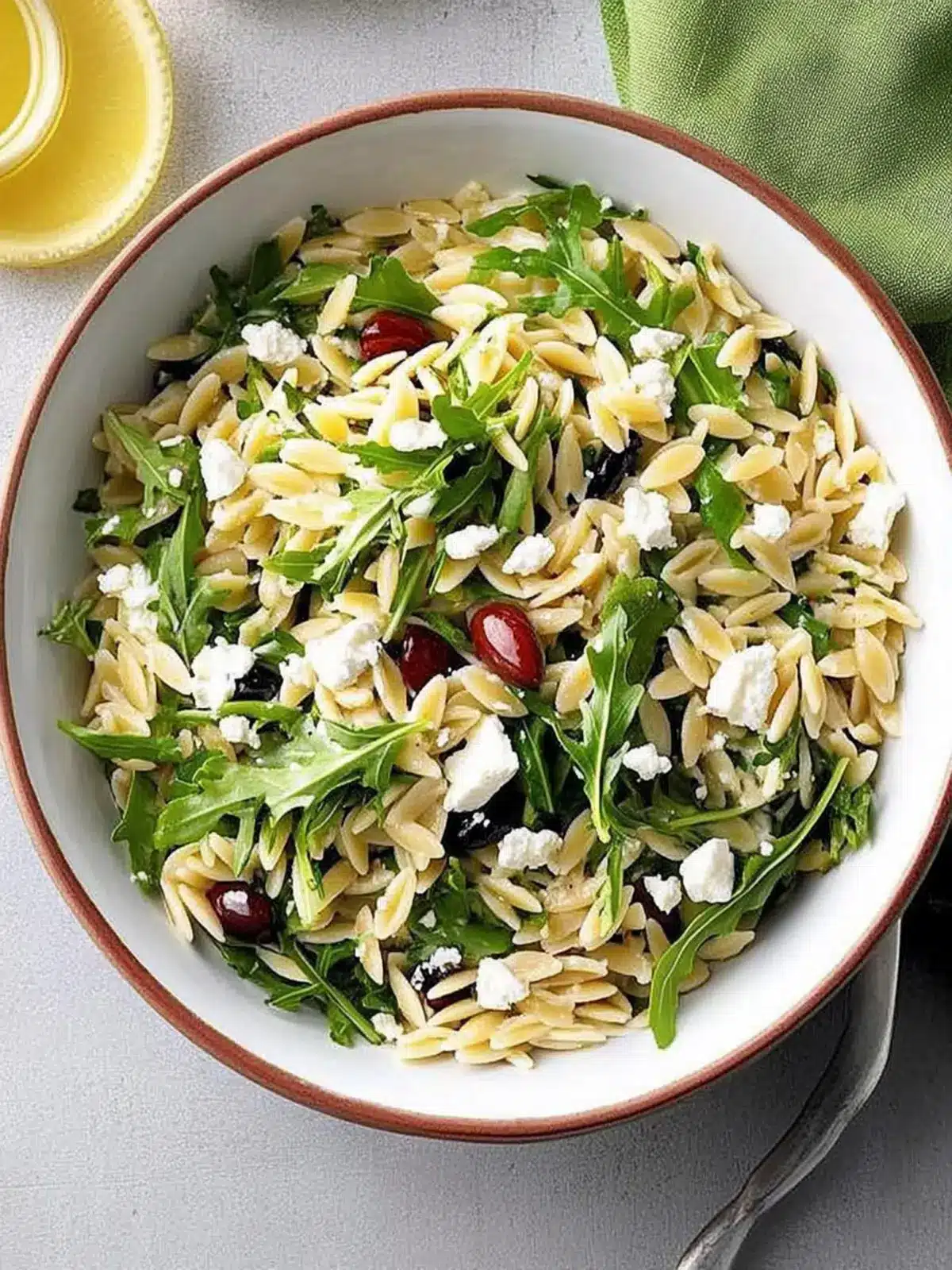 Orzo with Feta and Arugula
