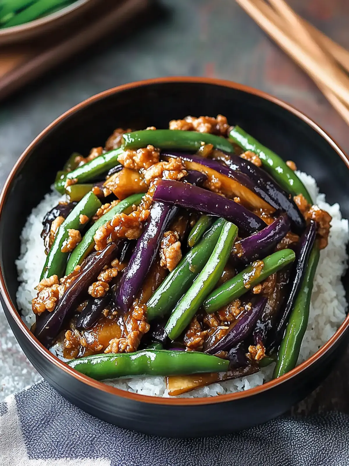 Savor the Flavor: Chinese Stir-Fried Eggplant and Green Beans