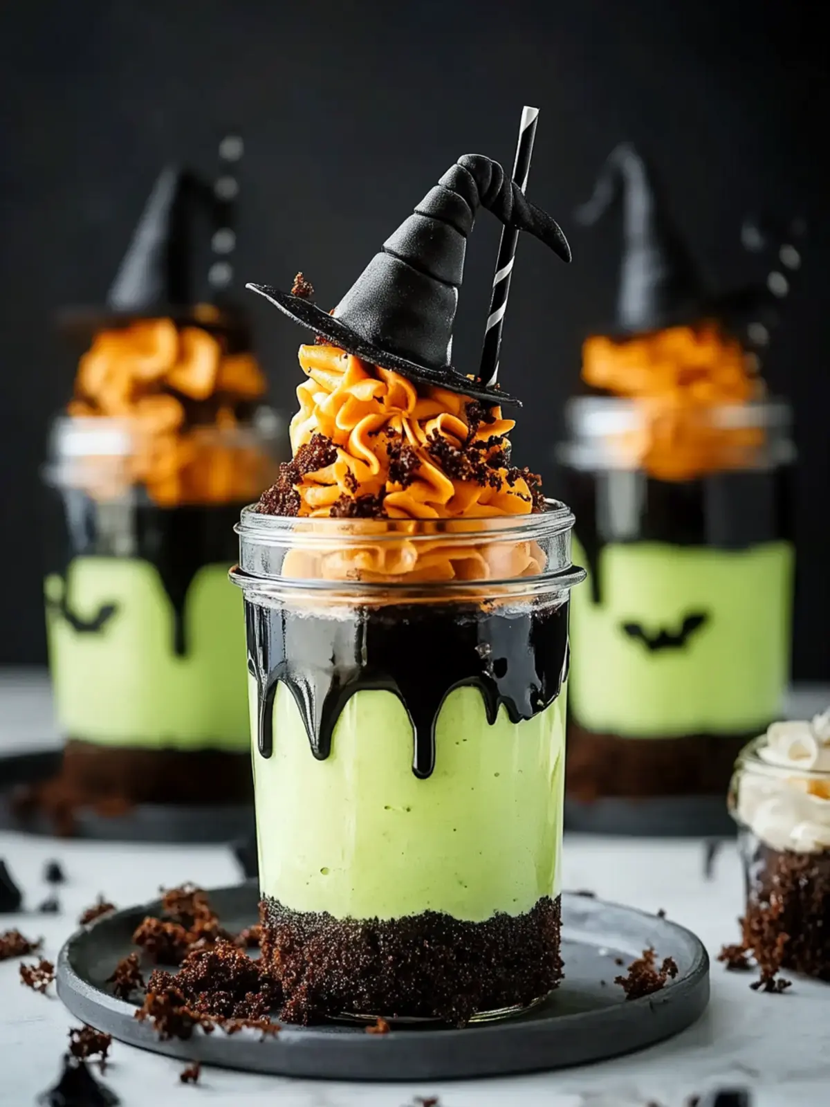 Witches  Brew Halloween Cake Jars That Wow Every Guest