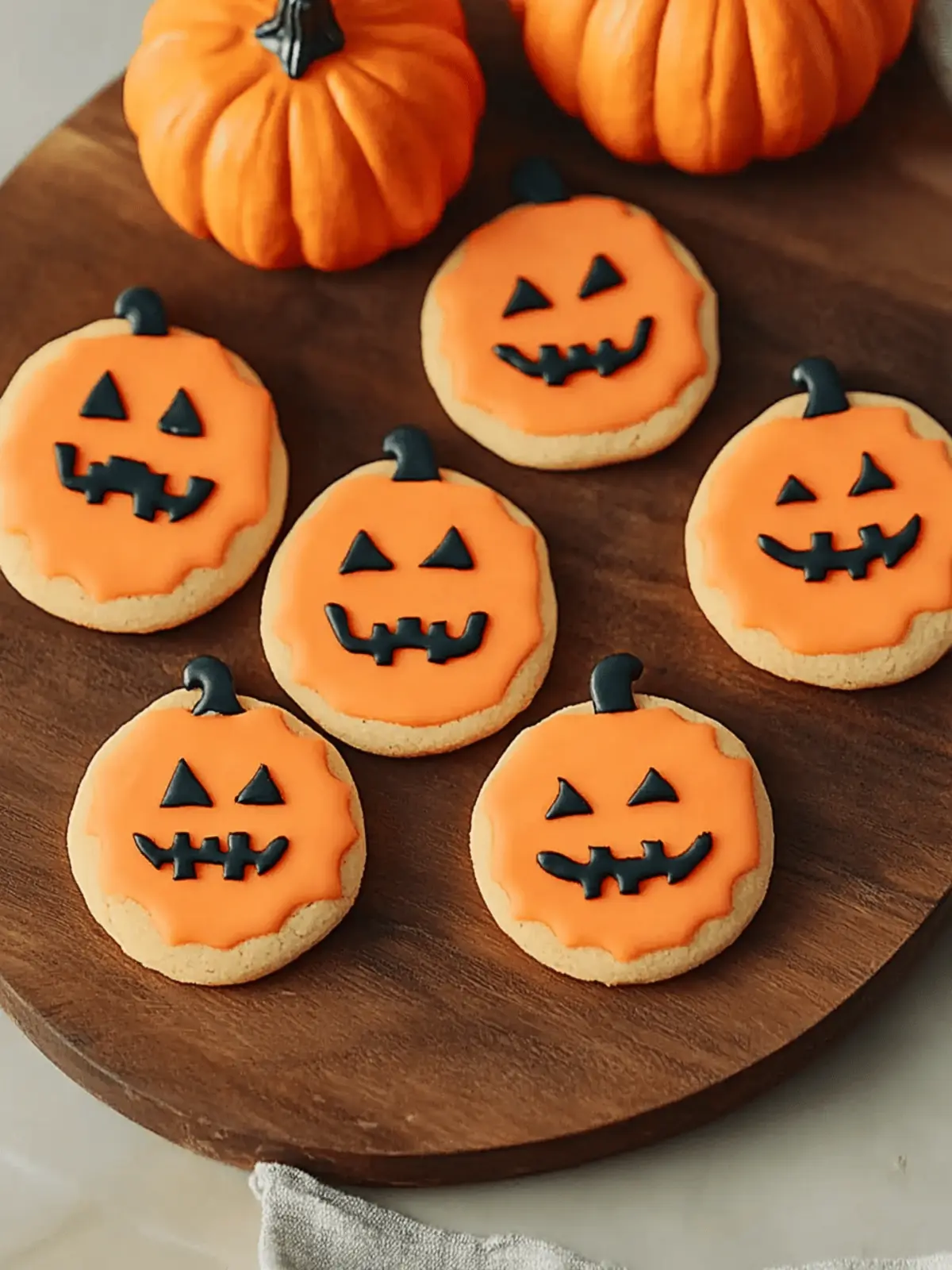 Orange Halloween Pumpkin Cookies