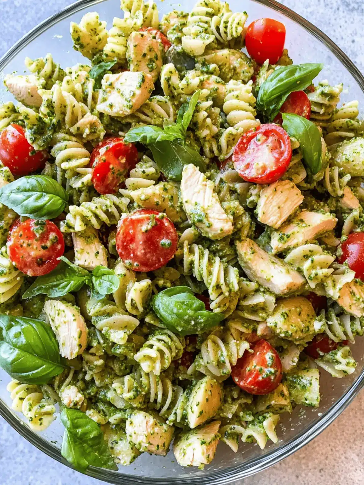 Dairy-Free Pesto Pasta Salad with Chicken