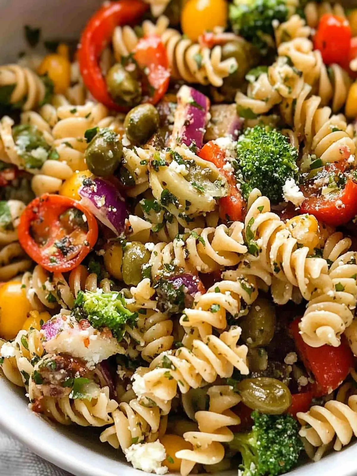 MARINATED Vegetarian Pasta Salad!
