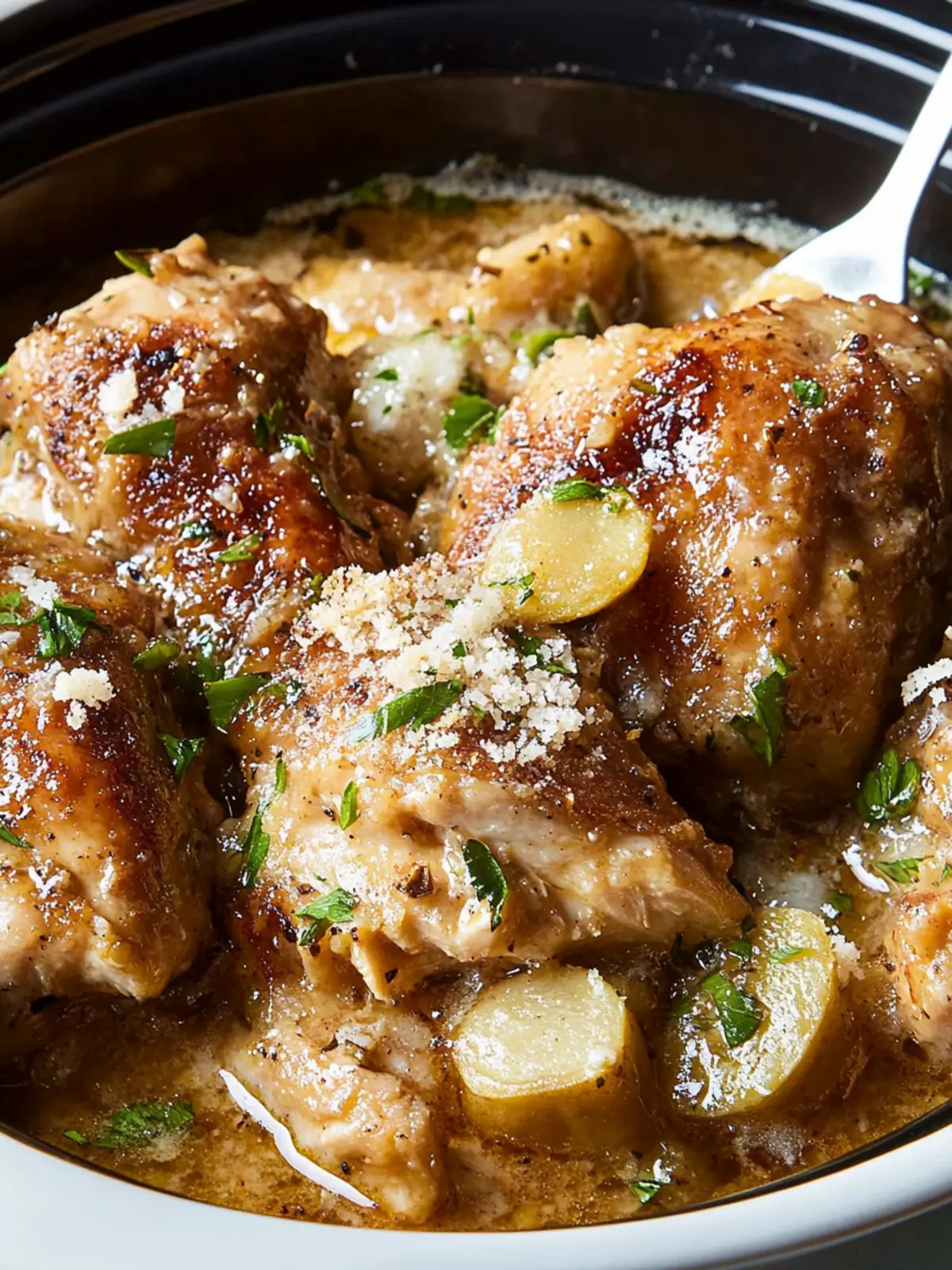Slow-Cooker Garlic-Parmesan Chicken