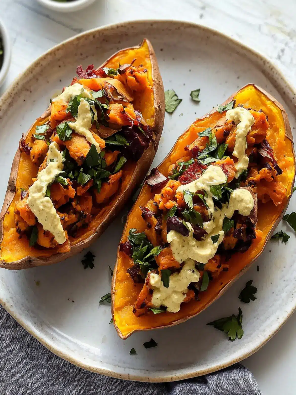 Leftover Stuffed Sweet Potatoes