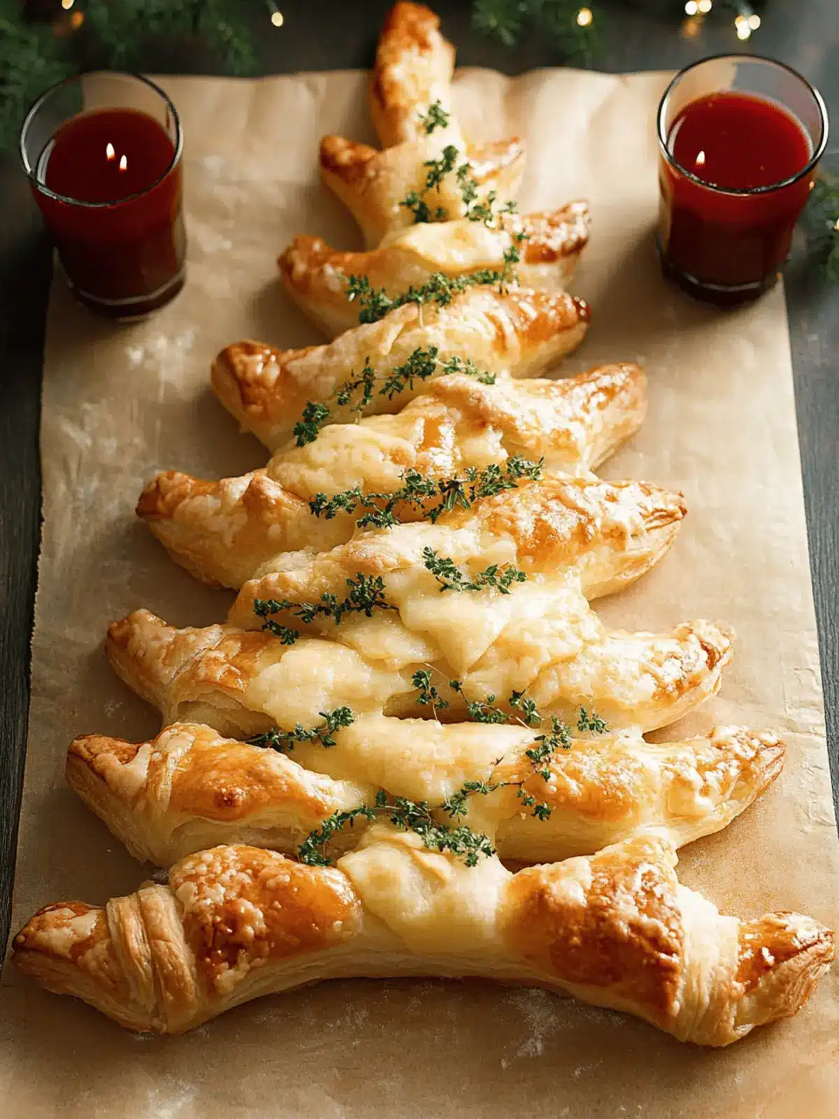 Cheese Puff Pastry Christmas Tree