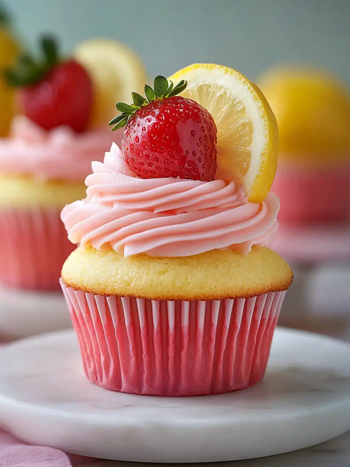 Strawberry Lemonade Cupcakes