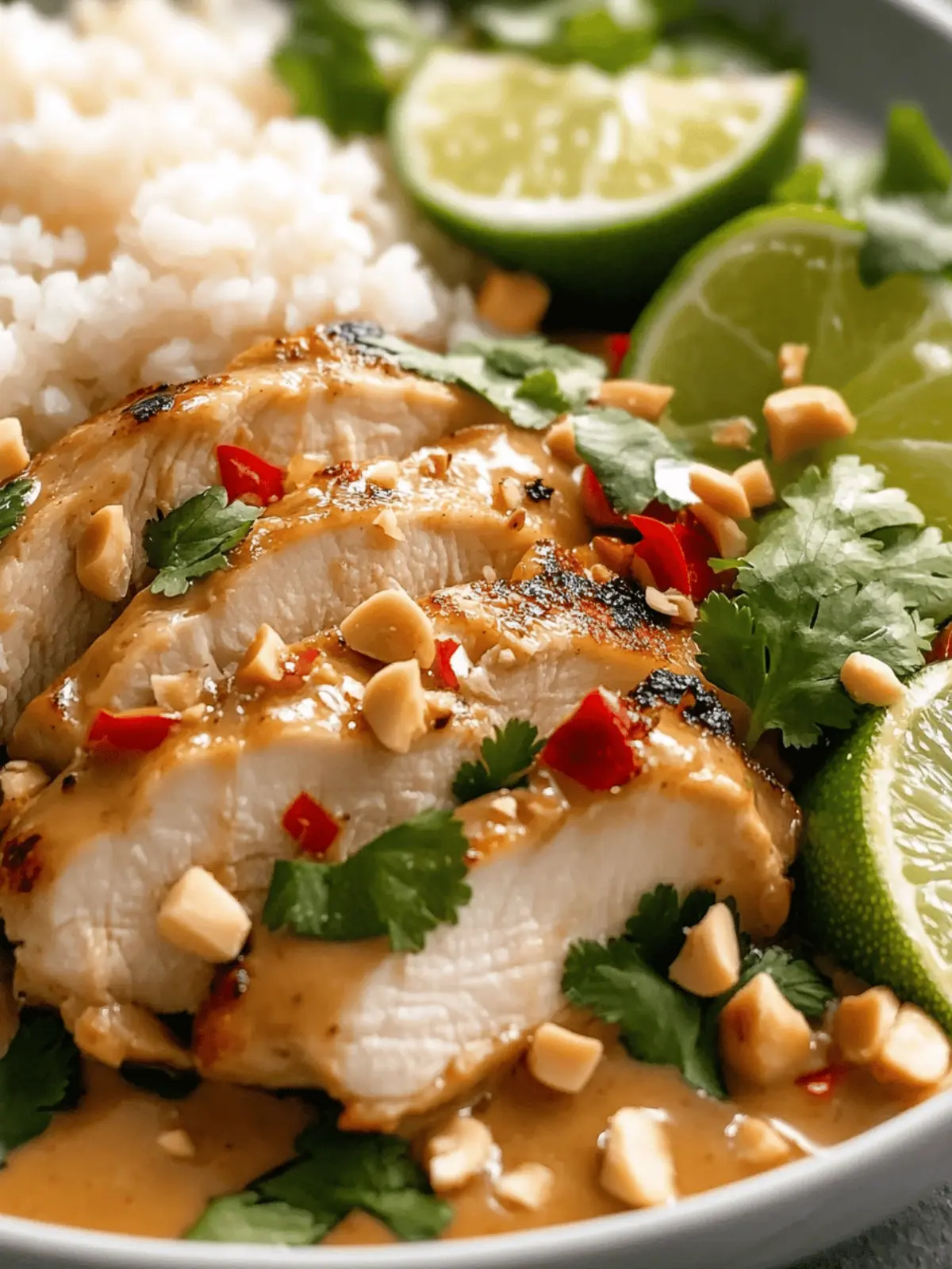 Savory Thai Peanut Chicken with Creamy Sauce in 25 Minutes 2 Savory Thai Peanut Chicken with Creamy Sauce