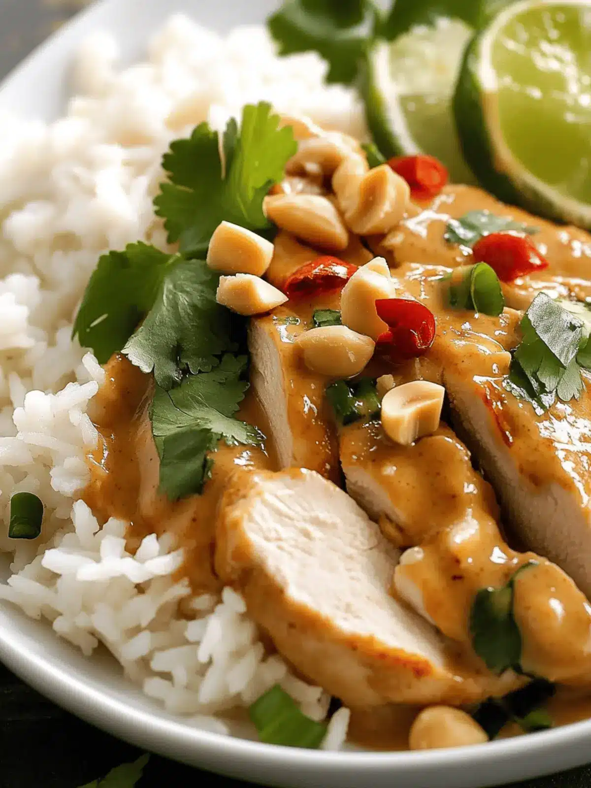 Savory Thai Peanut Chicken with Creamy Sauce in 25 Minutes 4 Savory Thai Peanut Chicken with Creamy Sauce
