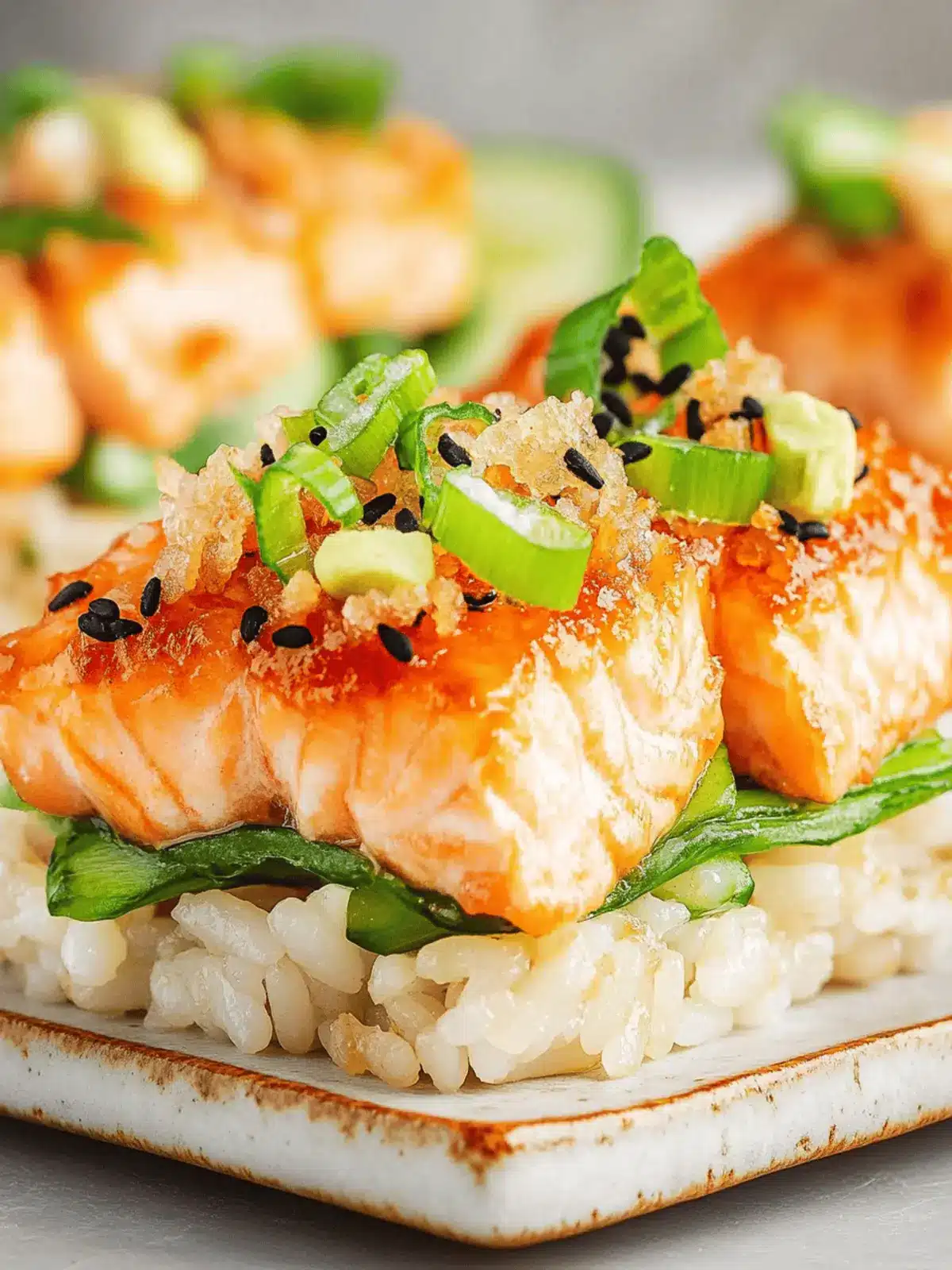 Crispy Rice Salmon Bites with Yuzu: A Gourmet Snack Delight 2 Crispy Rice Salmon