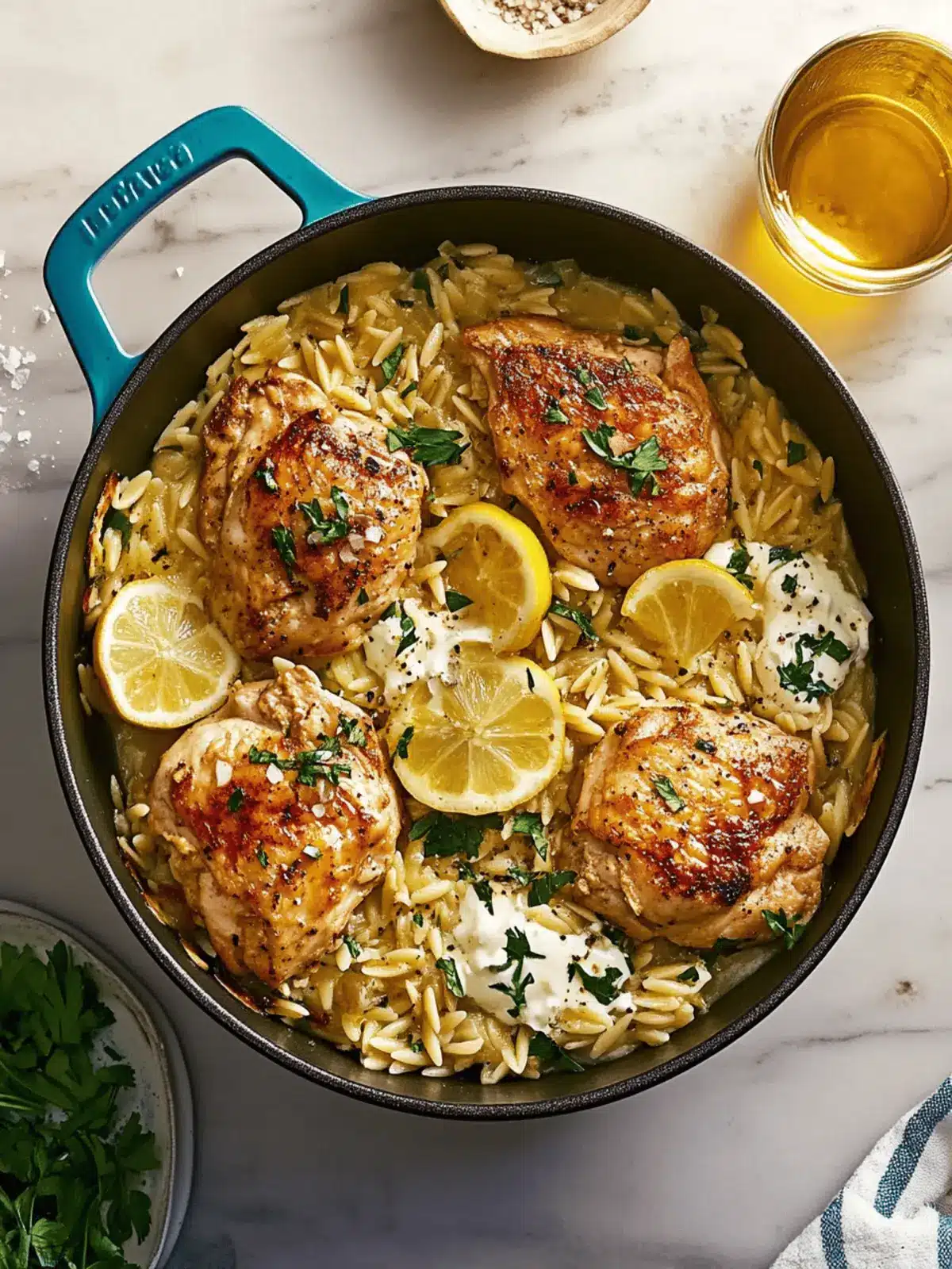 One-Pan Lemon Chicken & Orzo