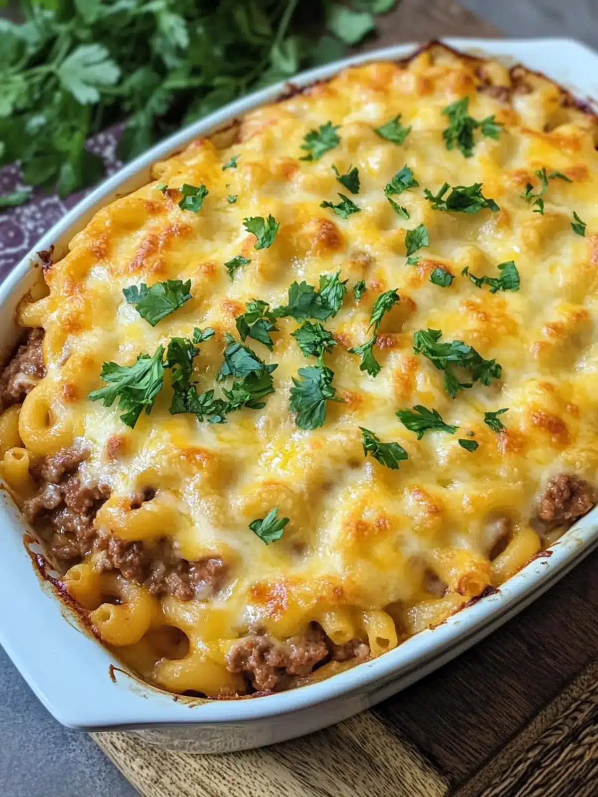 Homemade Beefaroni Casserole With Cheese