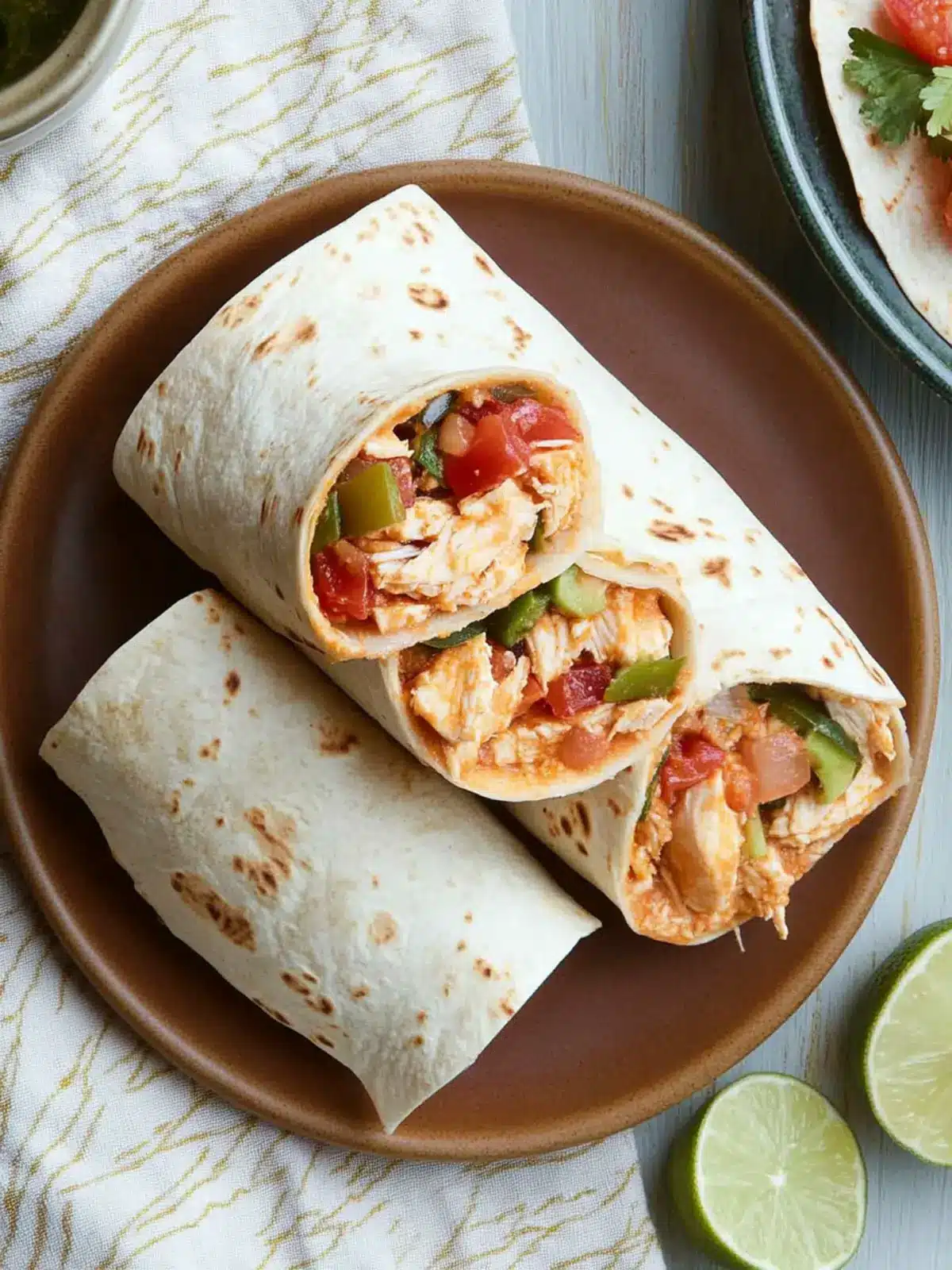 Baked Chicken Burritos