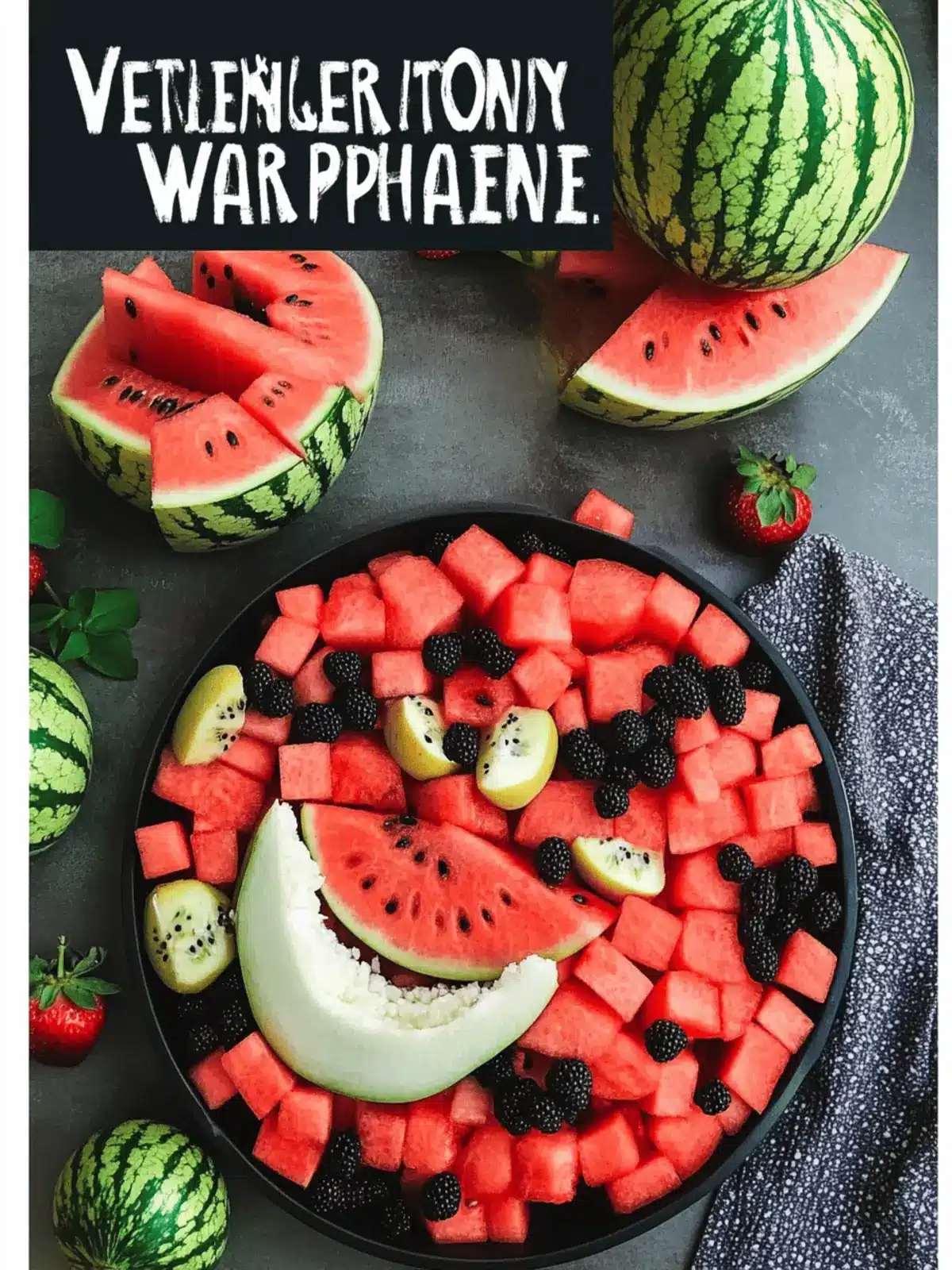 Vibrant Vomiting Watermelon Fruit Tray for Halloween Fun 4 Vomiting Watermelon Fruit Tray