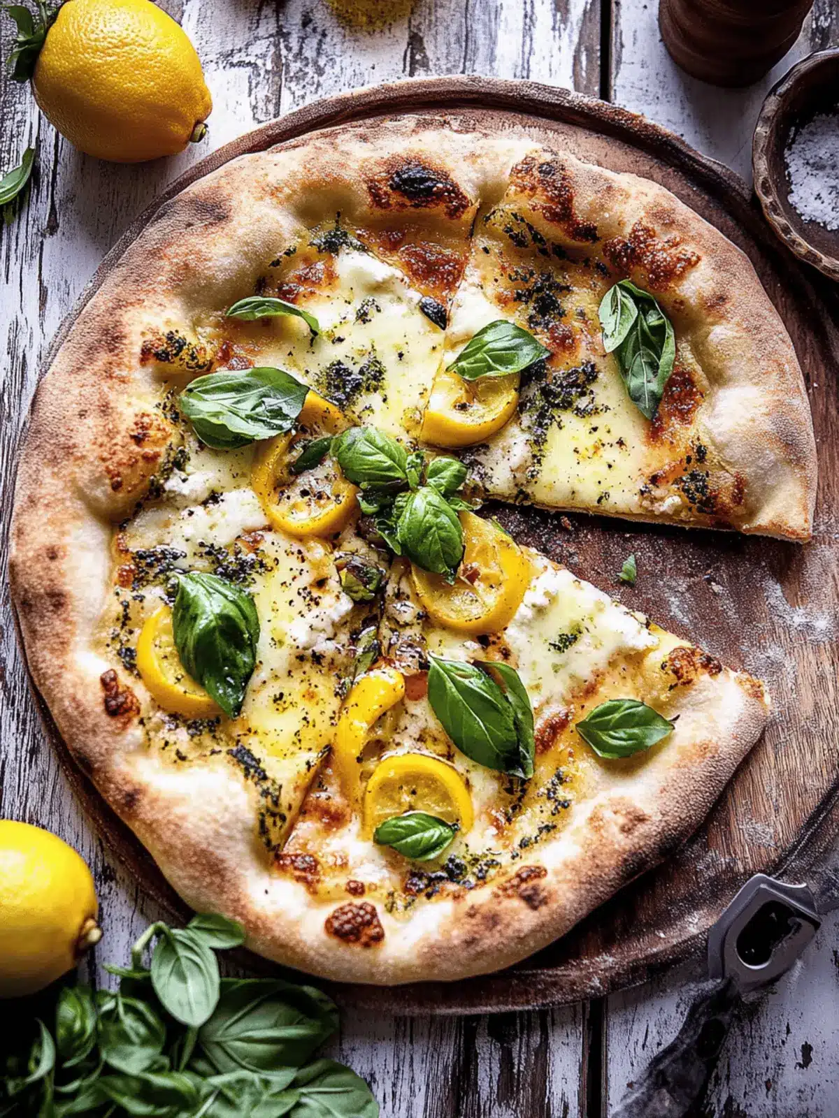 Mouthwatering 3 Cheese Lemon Basil Pizza You ll Crave! 4 3 Cheese Lemon Basil Pizza.