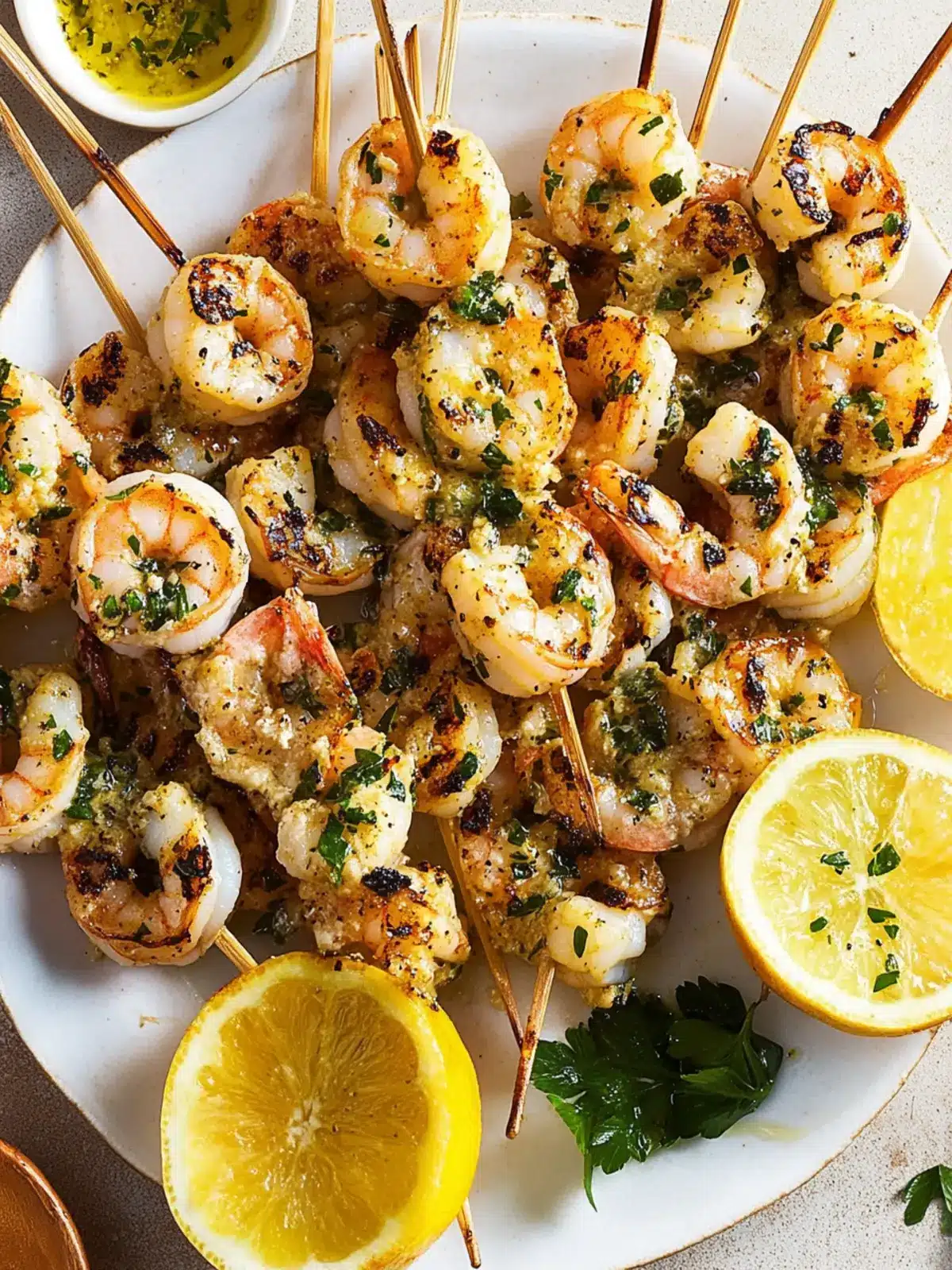 Grilled Shrimp Piccata Skewers