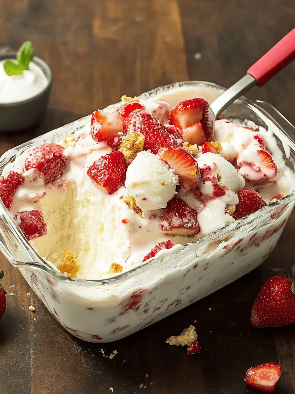 Creamy Strawberry Shortcake No-Churn Ice Cream Made Easy 2 Strawberry Shortcake No-Churn Ice Cream