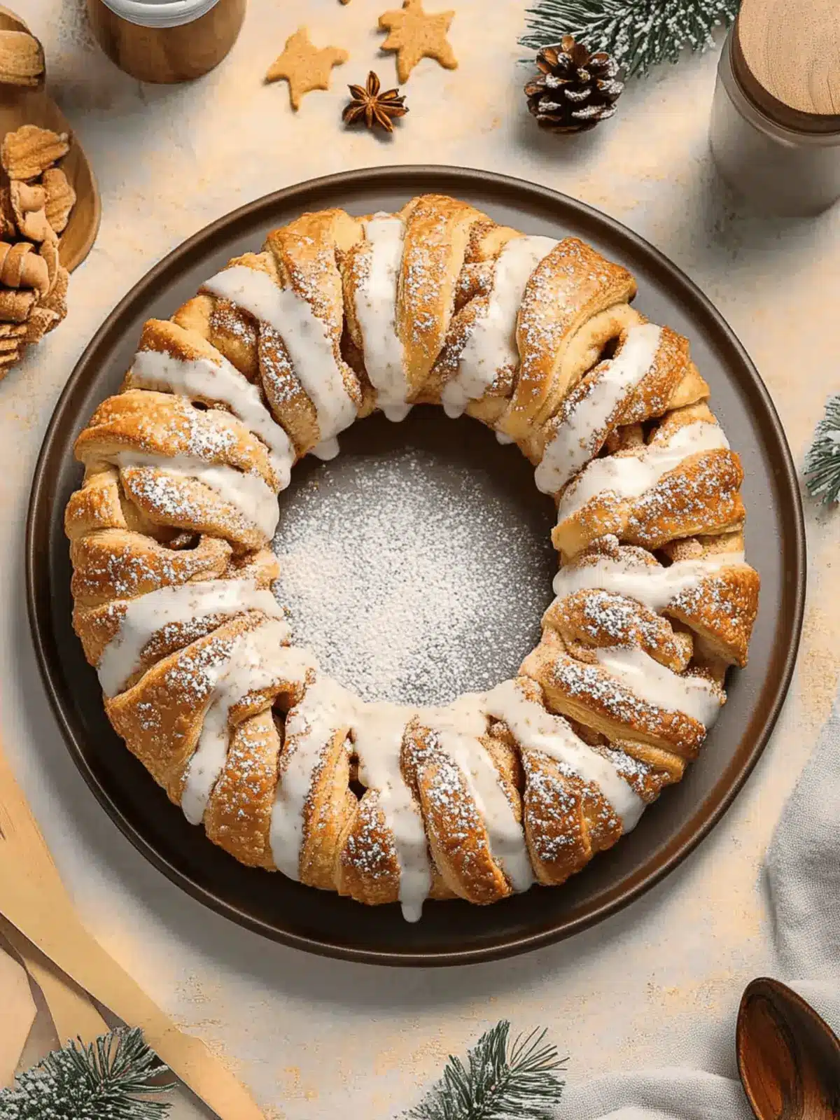 Cinnamon Crescent Roll Wreath