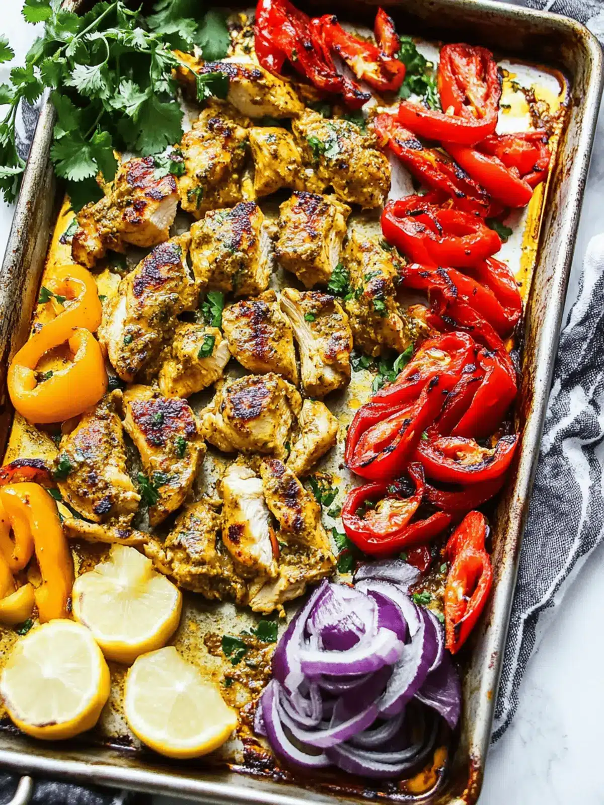 Chicken Shawarma Sheet Pan Dinner