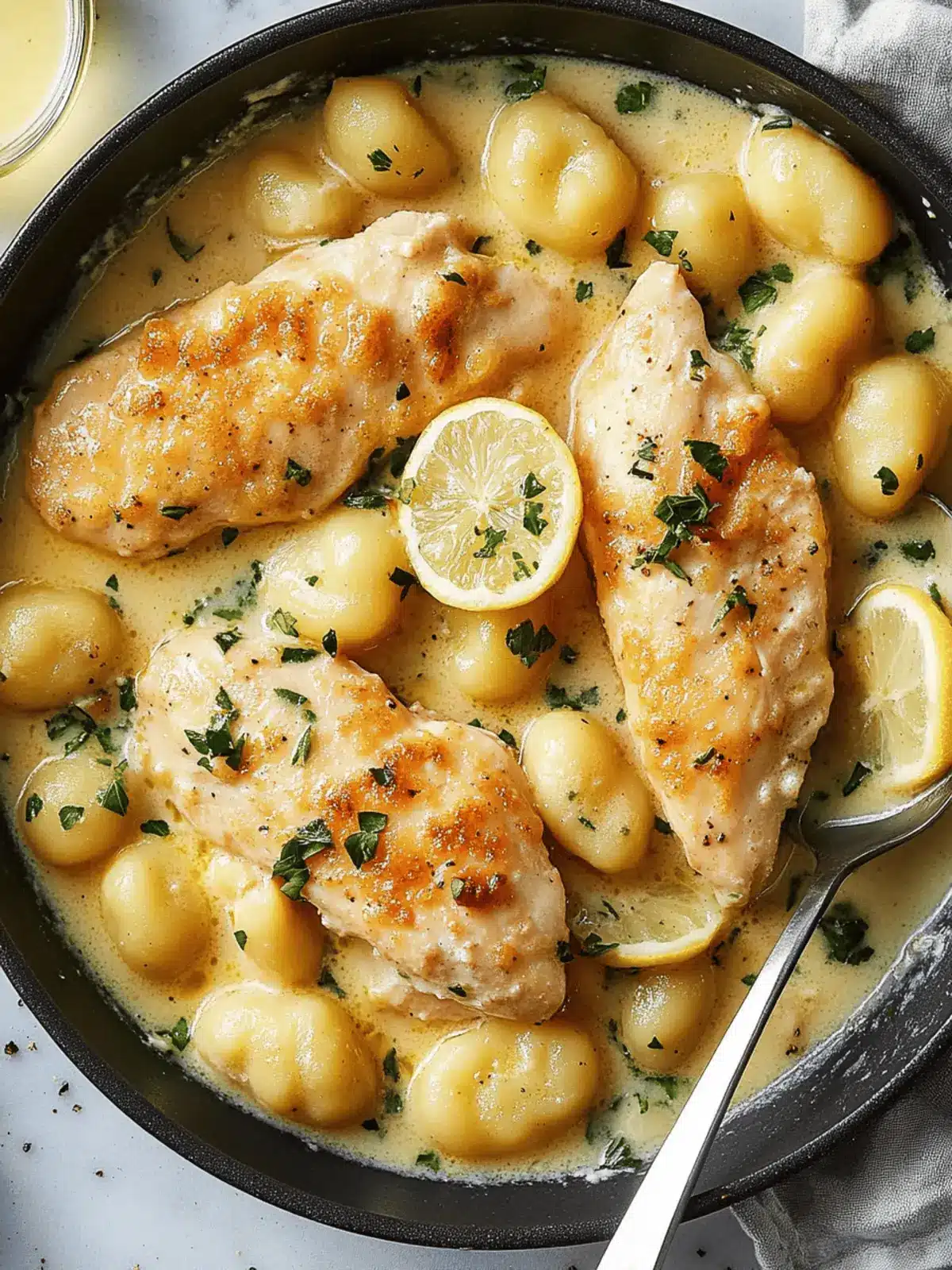 Creamy Chicken Piccata With Gnocchi