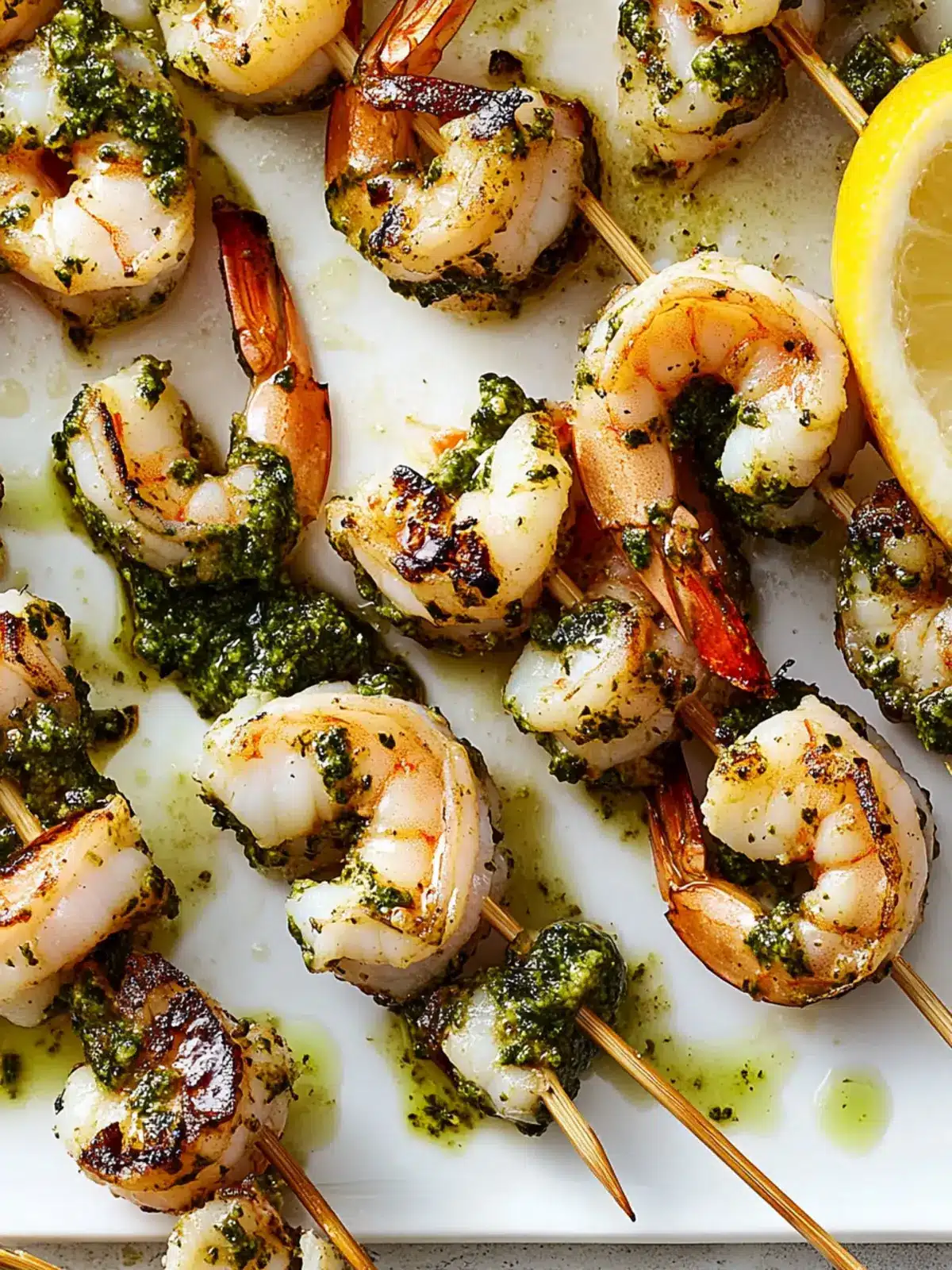 Pesto Shrimp Skewers