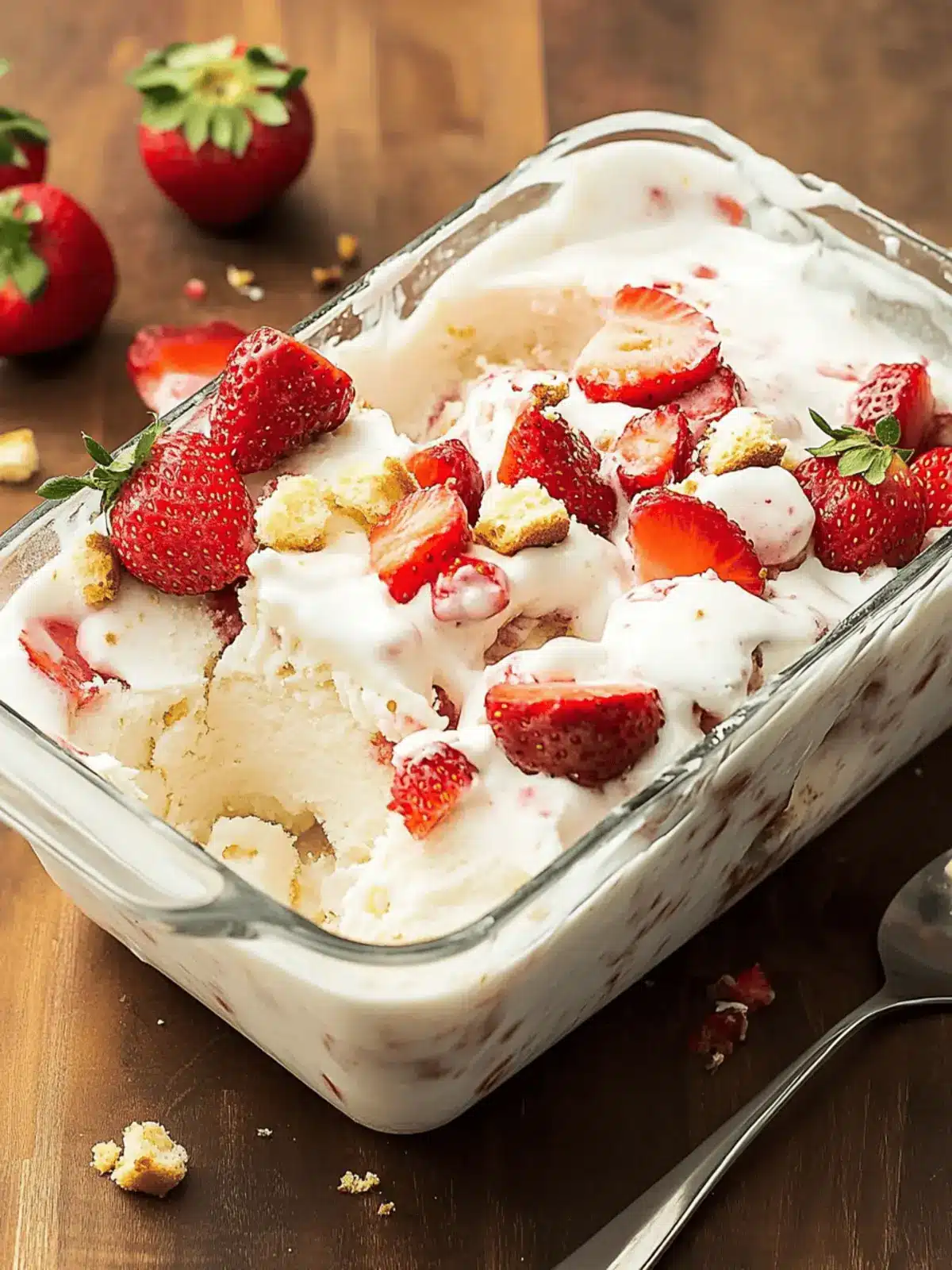 Creamy Strawberry Shortcake No-Churn Ice Cream Made Easy 4 Strawberry Shortcake No-Churn Ice Cream