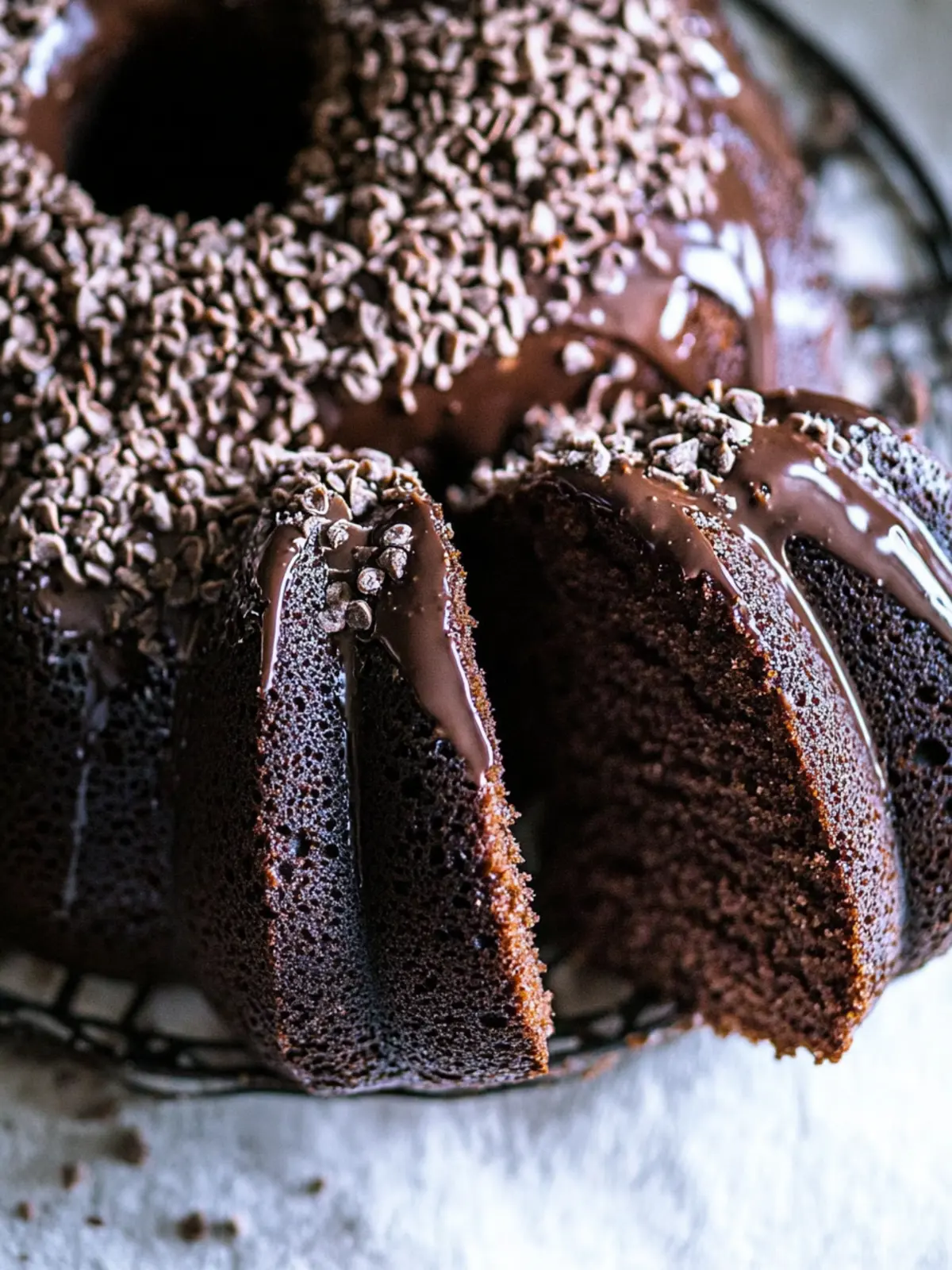 Chocolate Sour Cream Doughnut Bundt Cake