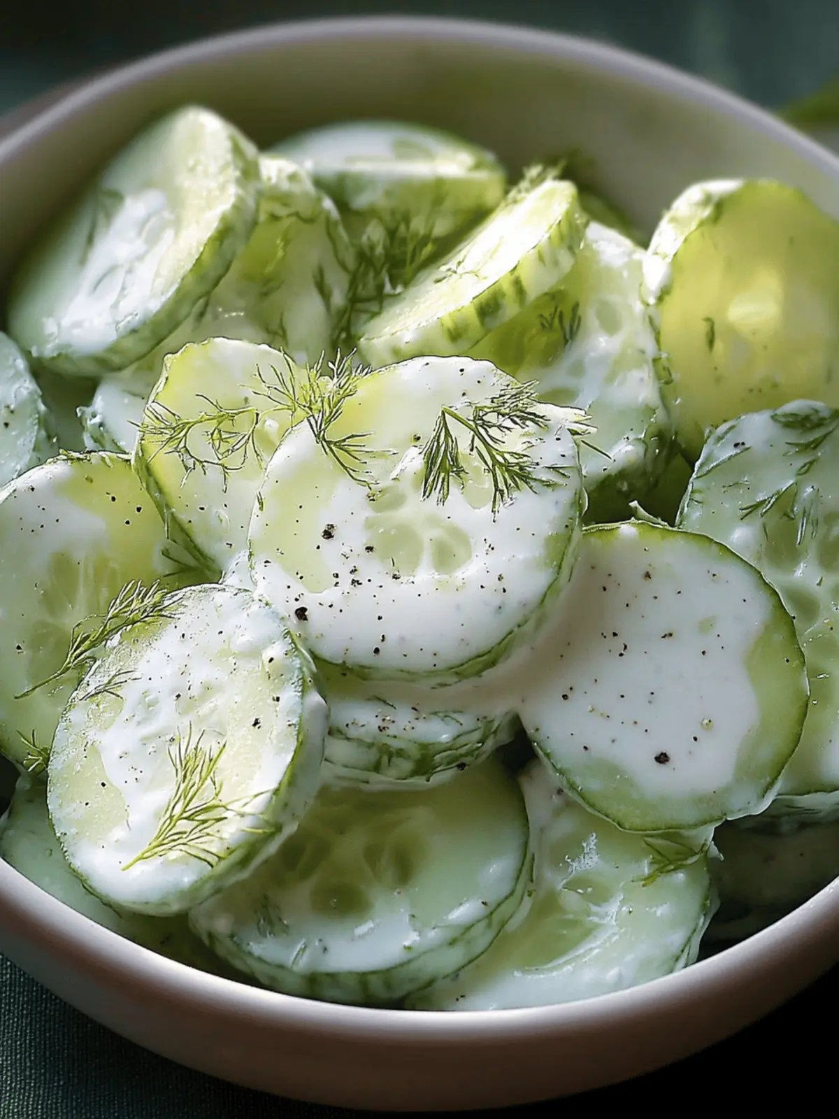 Creamy Cucumber Salad with Dill Your Perfect Summer Side 3 Cucumber Salad with Creamy Dressing