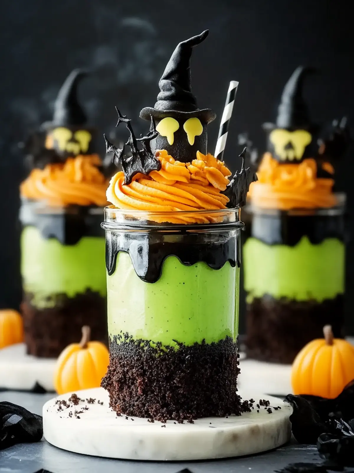 Witches  Brew Halloween Cake Jars That Wow Every Guest