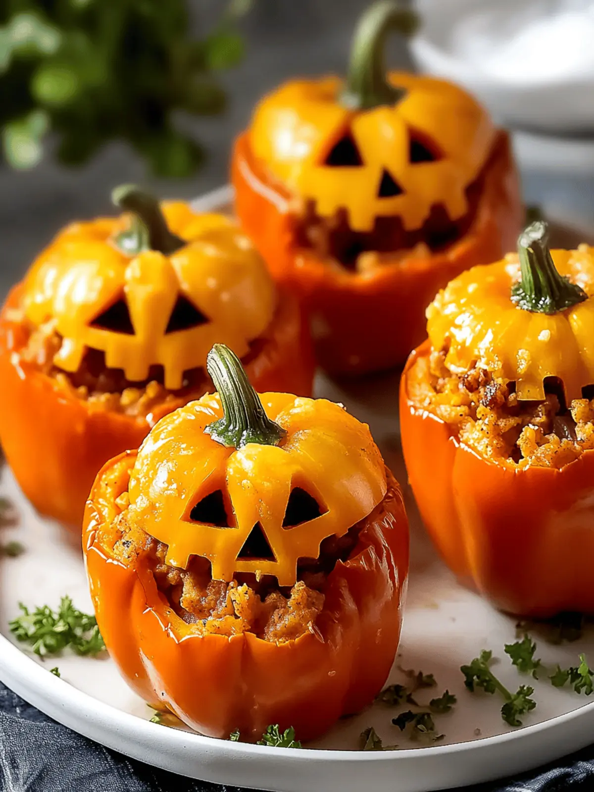 Easy Jack O'Lantern Stuffed Peppers for a Fun Halloween Feast 3 Jack O Lantern Stuffed Peppers