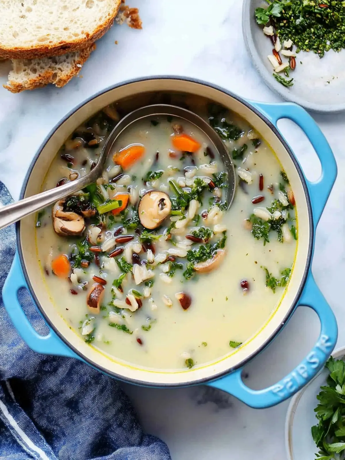 Creamy Wild Rice Soup: A Cozy Vegetarian Delight 3 Wild Rice Soup