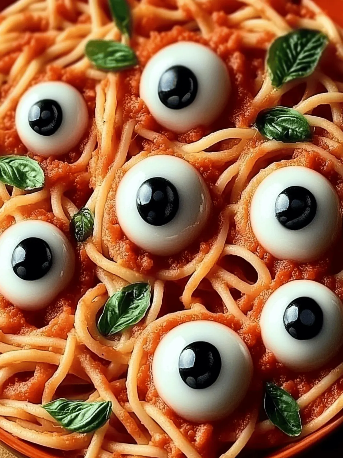Spooky Eyeball Pasta