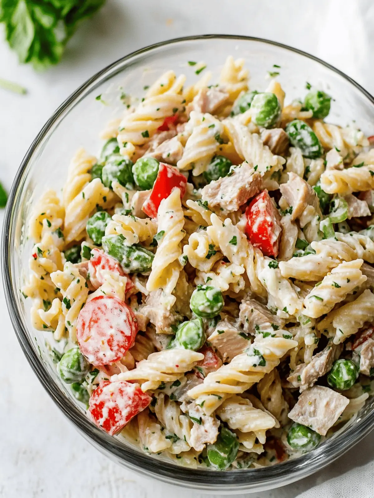 Healthy Tuna Pasta Salad (Super creamy!)