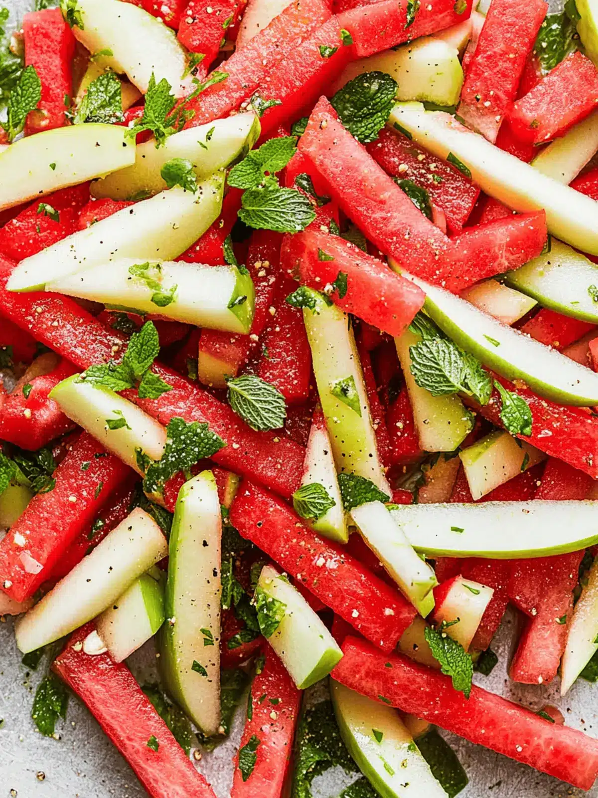 Delicious Watermelon and Apple Salad for Hot Summer Days 3 Watermelon and Apple Salad