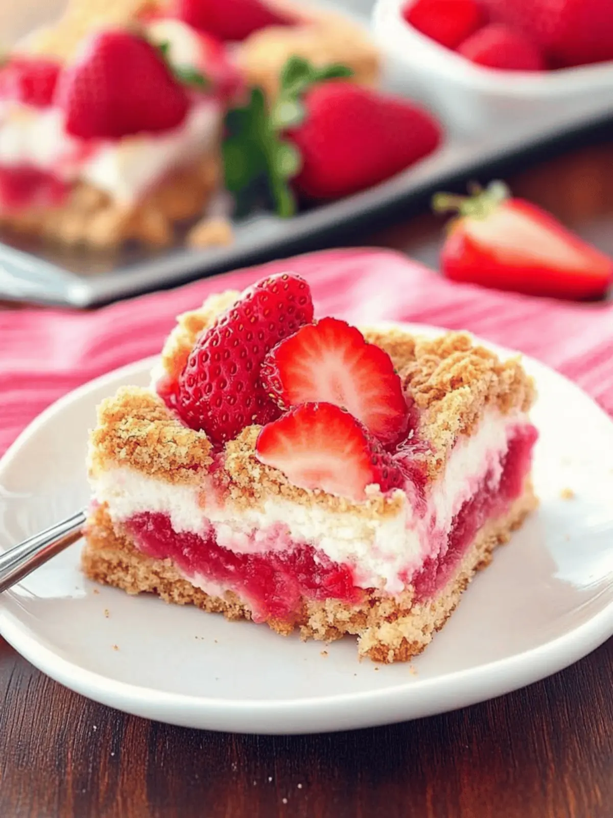 Strawberry Shortcake Bars: No-Bake Summer Bliss in Minutes 3 Strawberry Shortcake Bars