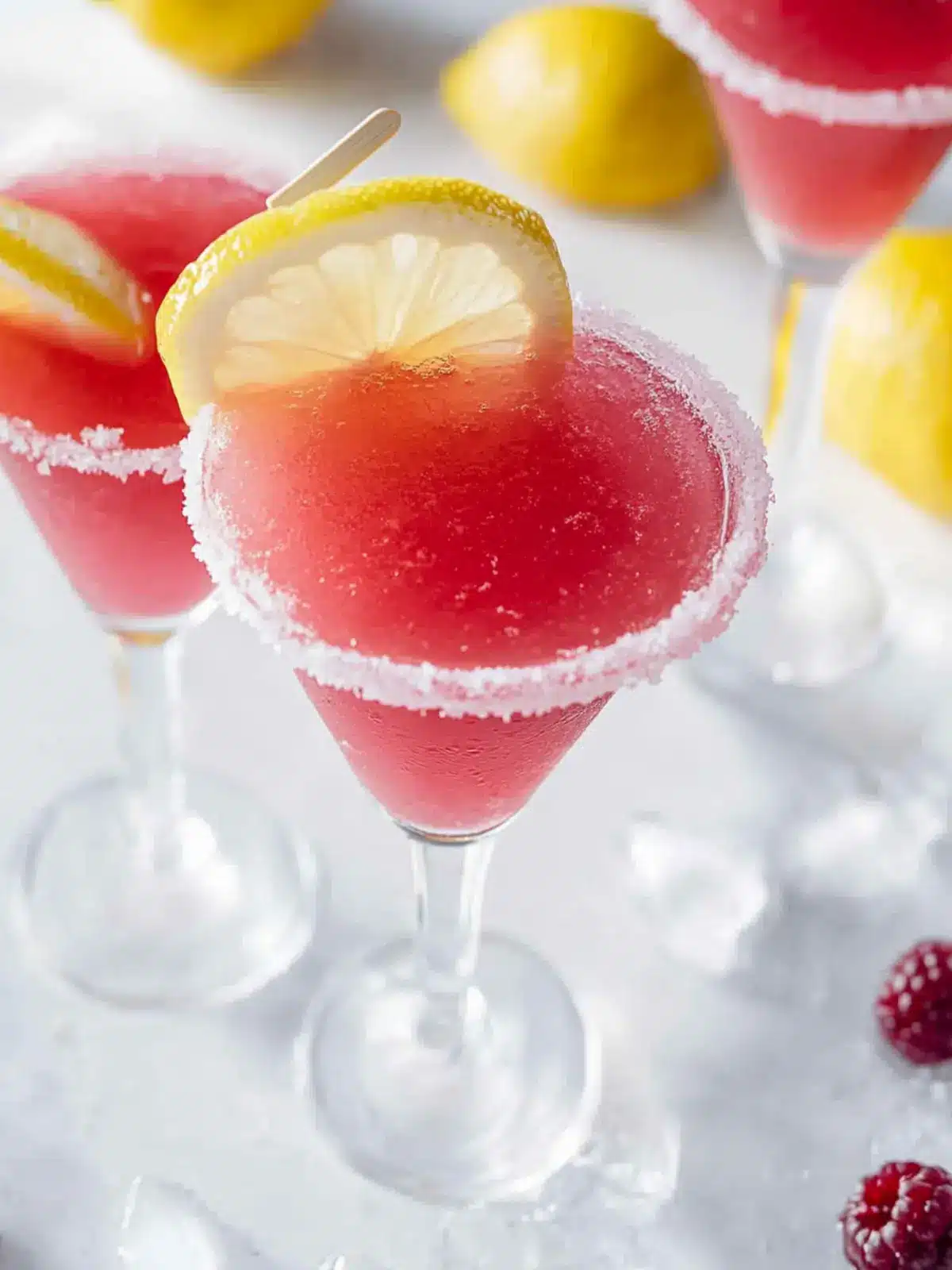 Lemon Drop Jolly Pops (Cranberry-Raspberry Vodka Cocktail)