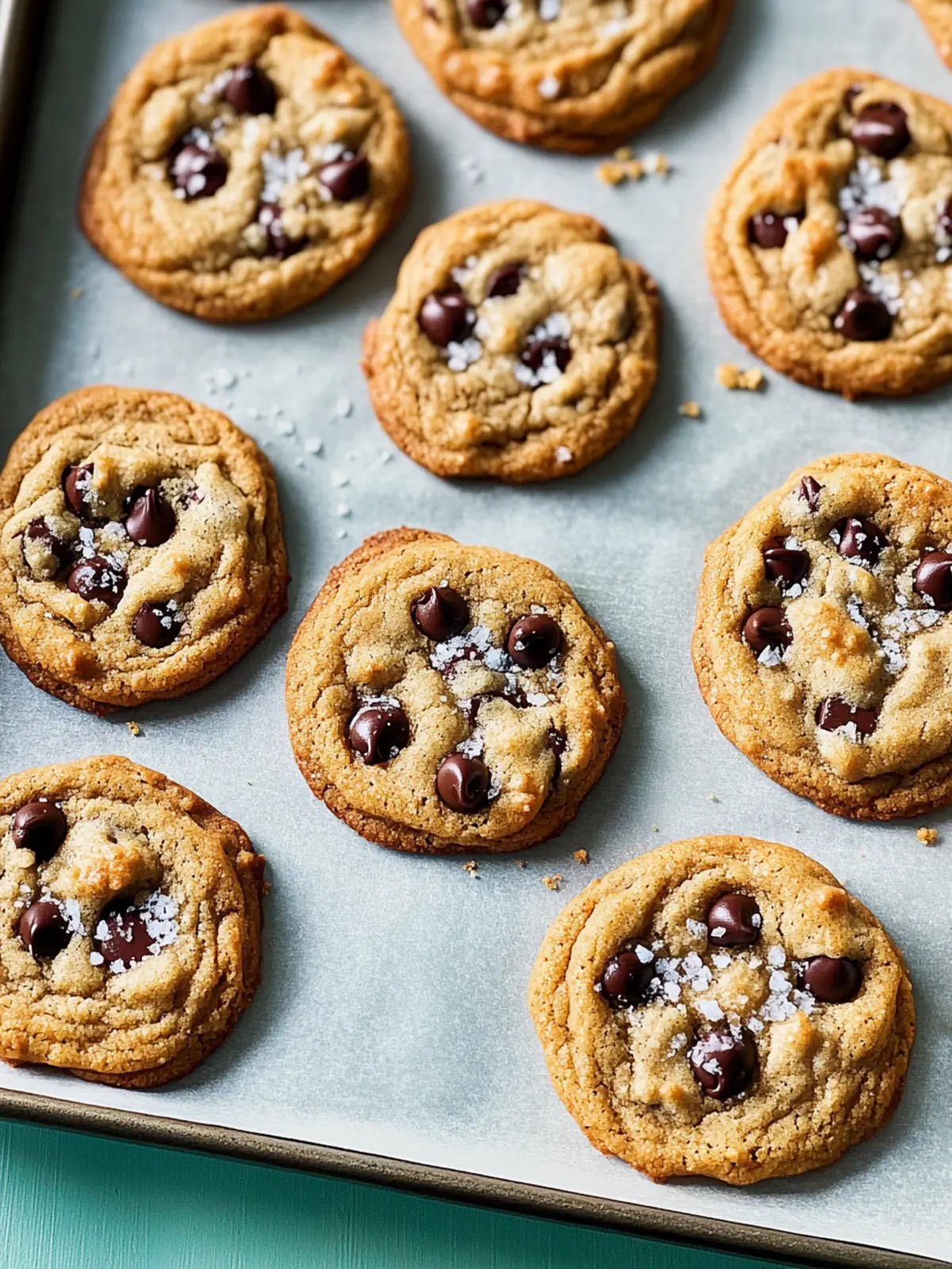 Vegan Salted Chocolate Chip Cookies