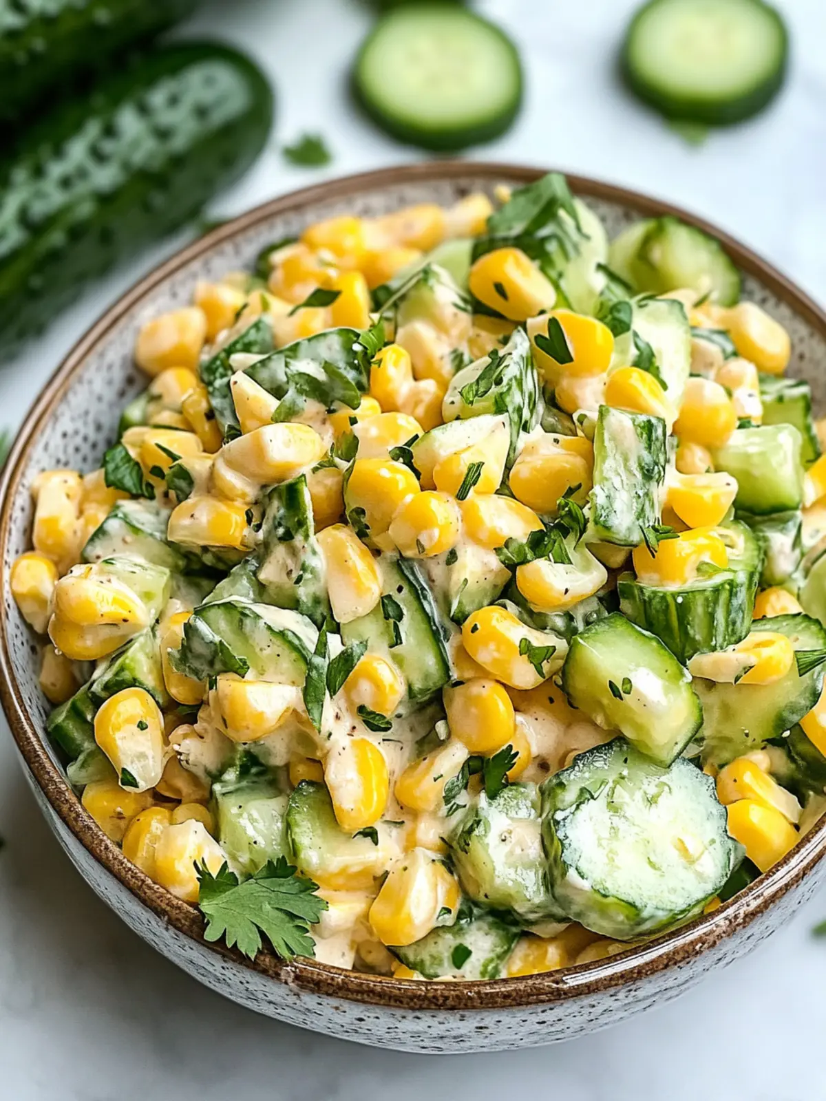 Street Corn Creamy Cucumber Salad for Quick Summer Bliss
