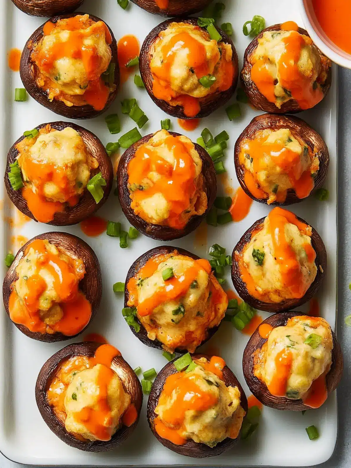 Buffalo-Stuffed Mushrooms