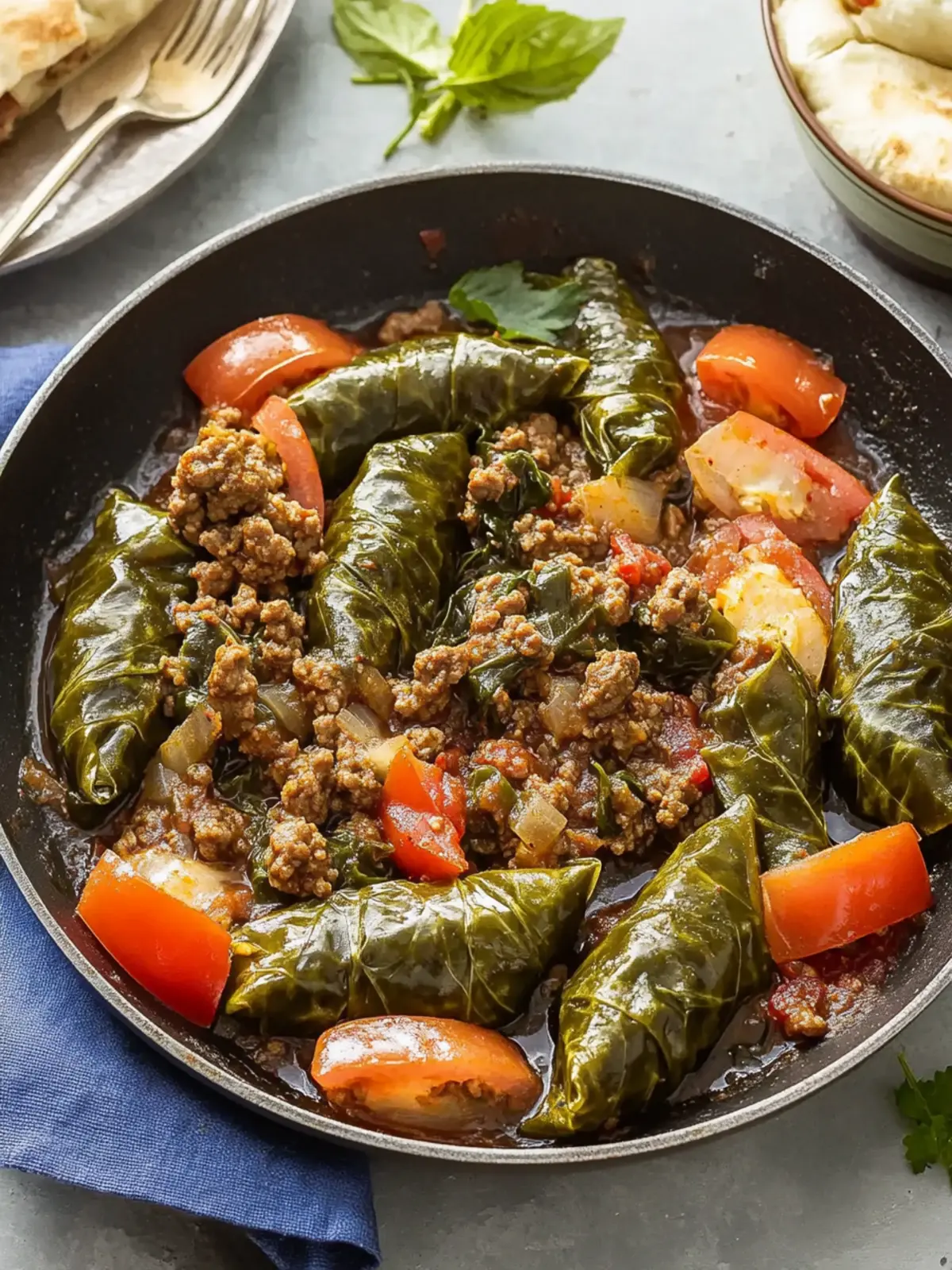 Dolma and Ground Beef Skillet
