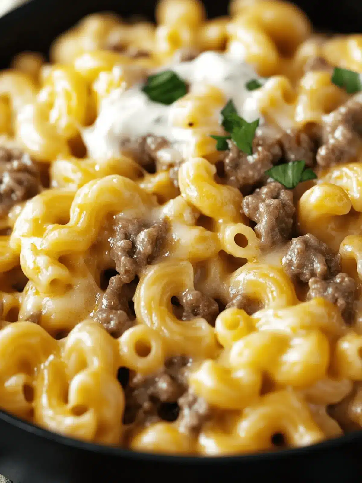 Creamy Beefy Macaroni Skillet Delight for Cozy Family Nights 3 Creamy Beefy Macaroni Skillet Delight
