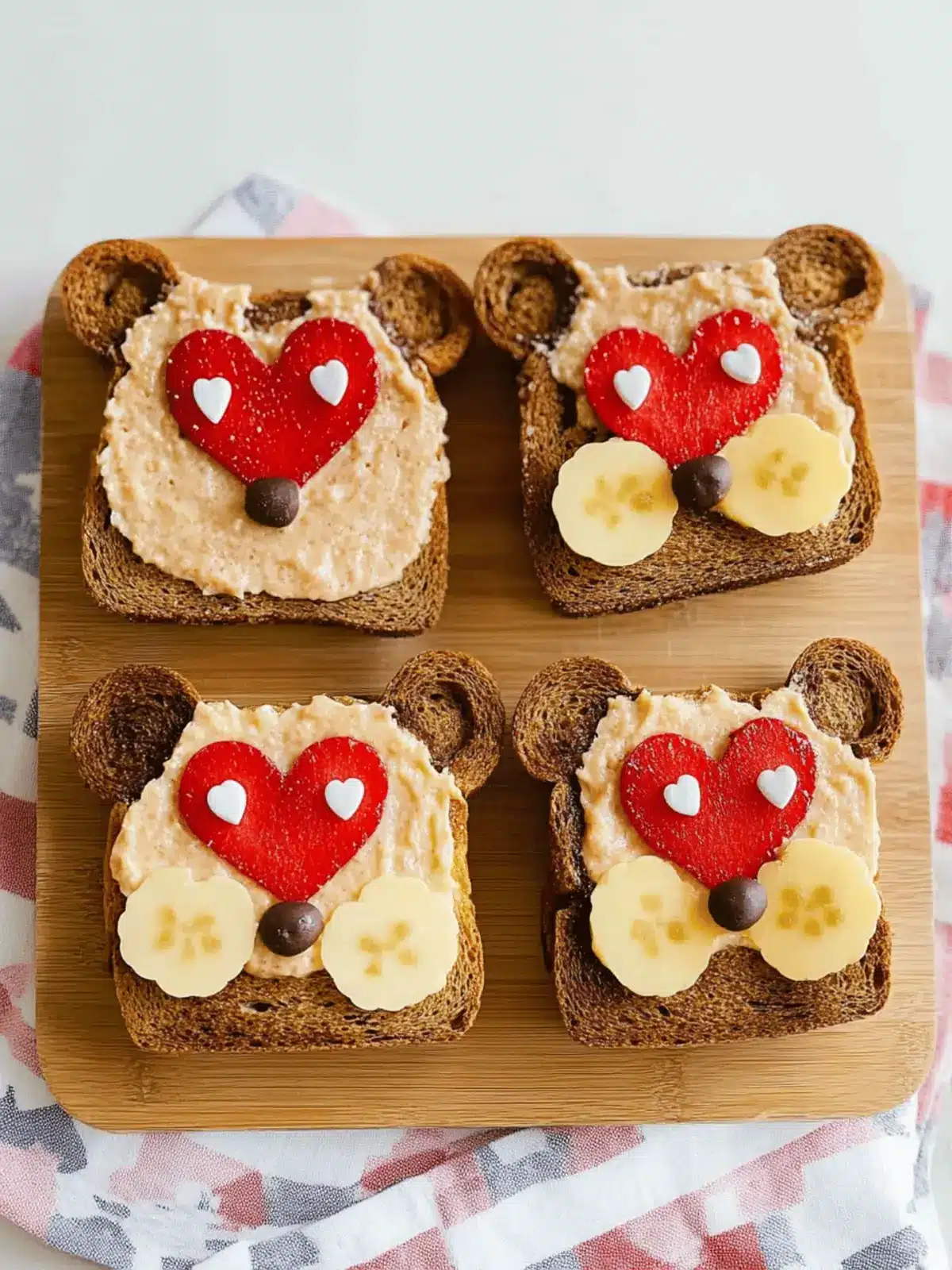 This Cute Valentine Bear Toast is a Fun Treat for Kids!