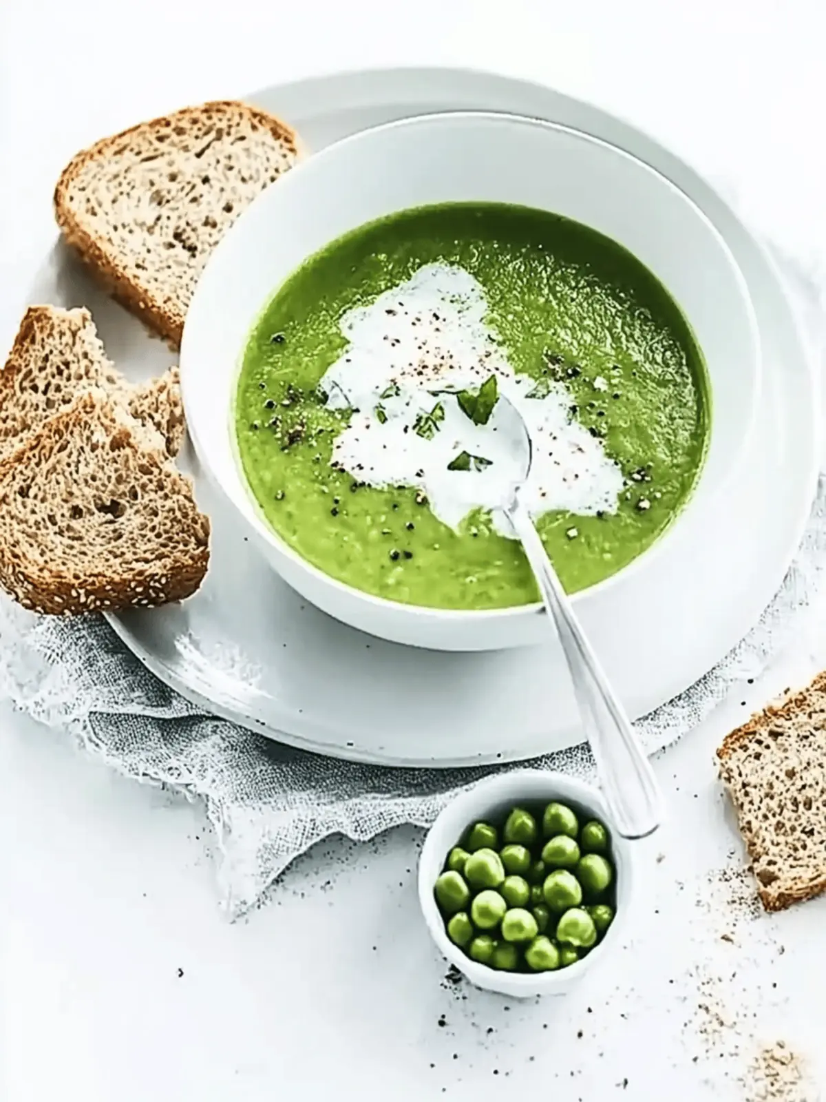 Cucumber, pea & lettuce soup