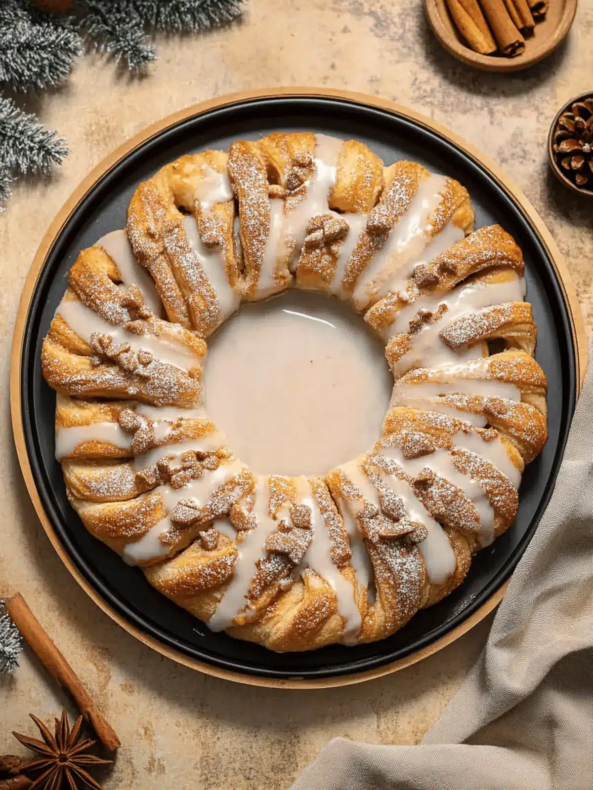 Cinnamon Crescent Roll Wreath