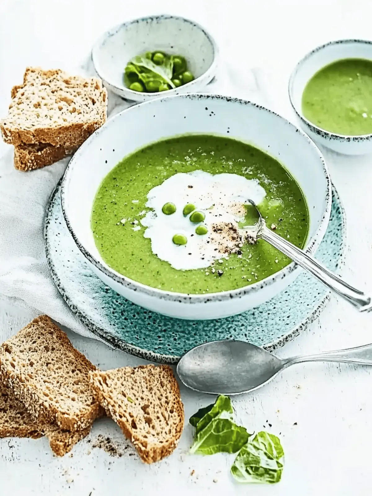 Cucumber, pea & lettuce soup