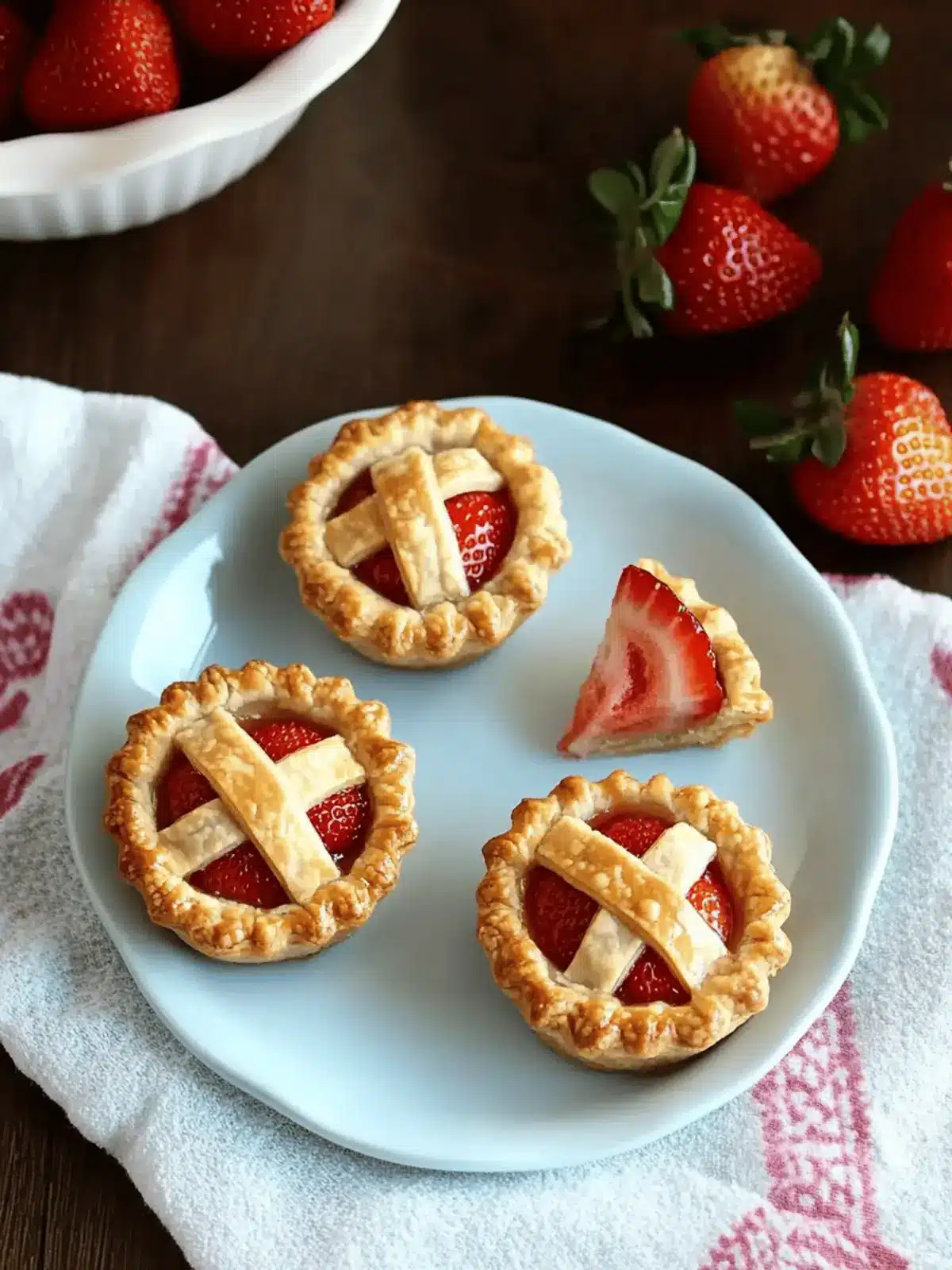 Delicious Mini Strawberry Rum Pies that Wow Every Time 4 Mini Strawberry Rum Pies