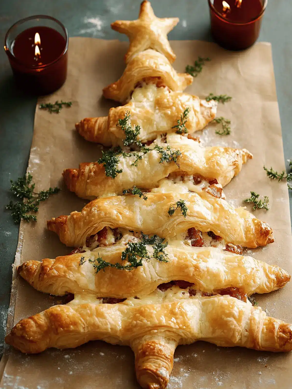 Cheese Puff Pastry Christmas Tree