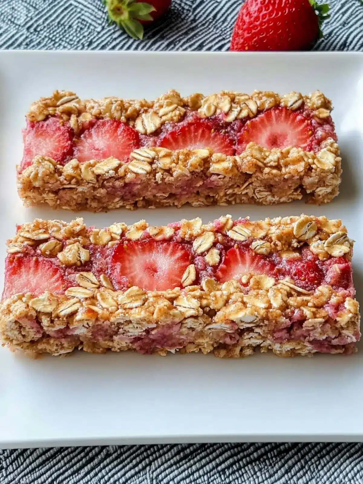 Strawberry Oatmeal Breakfast Bars