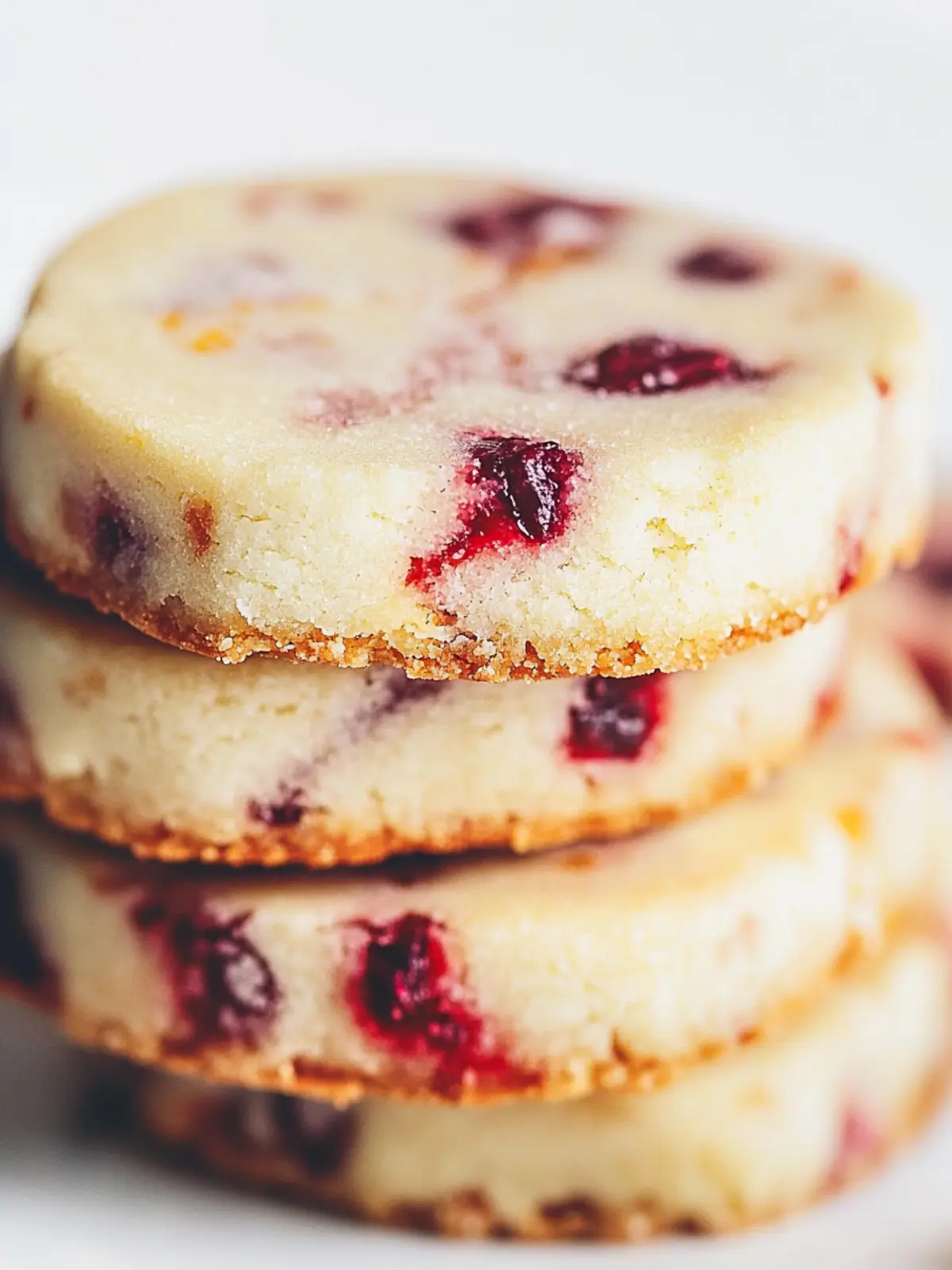 Cranberry Orange Shortbread Cookies