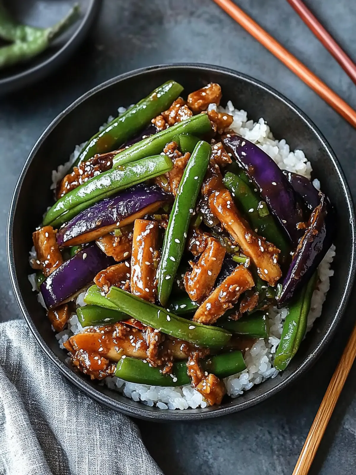 Savor the Flavor: Chinese Stir-Fried Eggplant and Green Beans